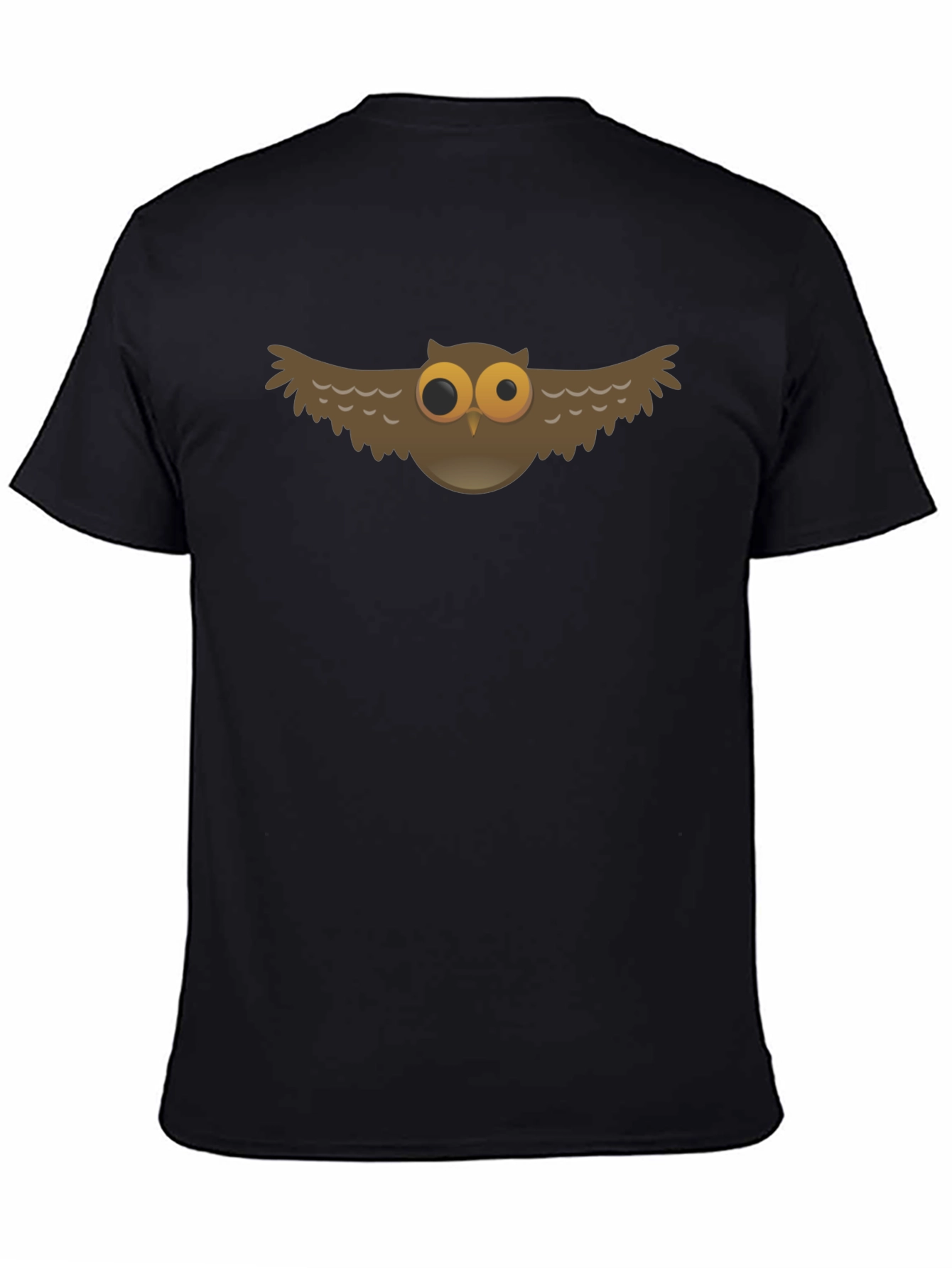 Owl Graphic Black T-Shirt - Unique Design