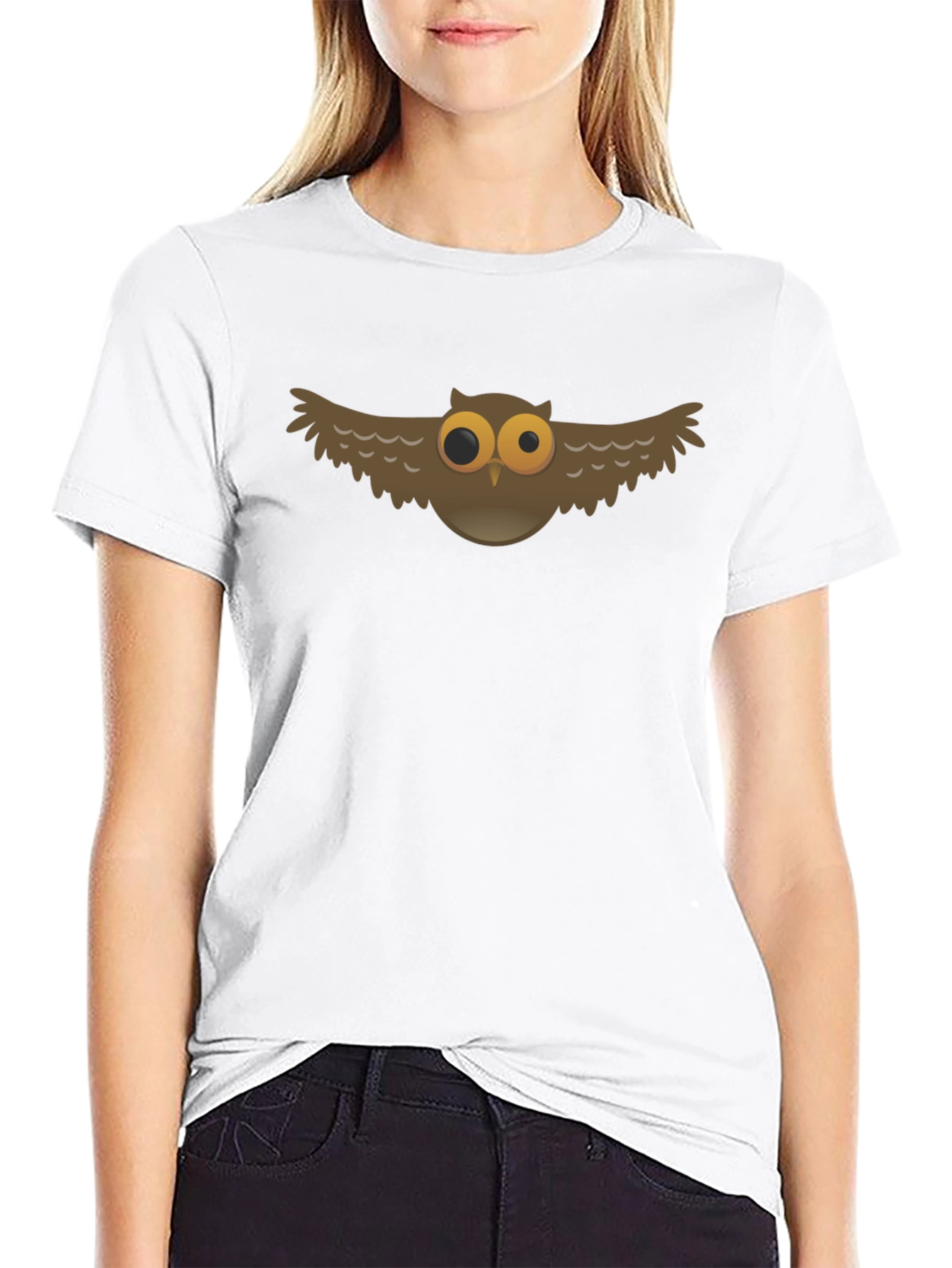 Owl Graphic Black T-Shirt - Unique Design