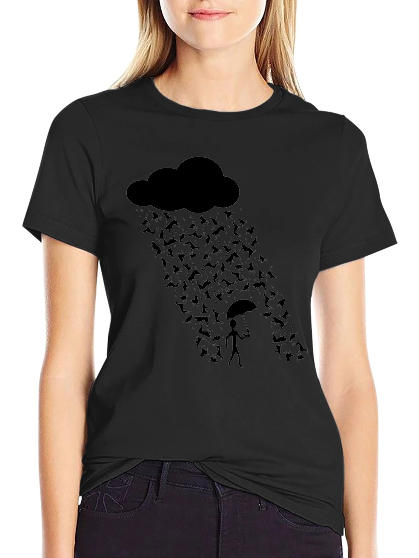 Rain of Bats Graphic Tee - Unique Halloween Shirt