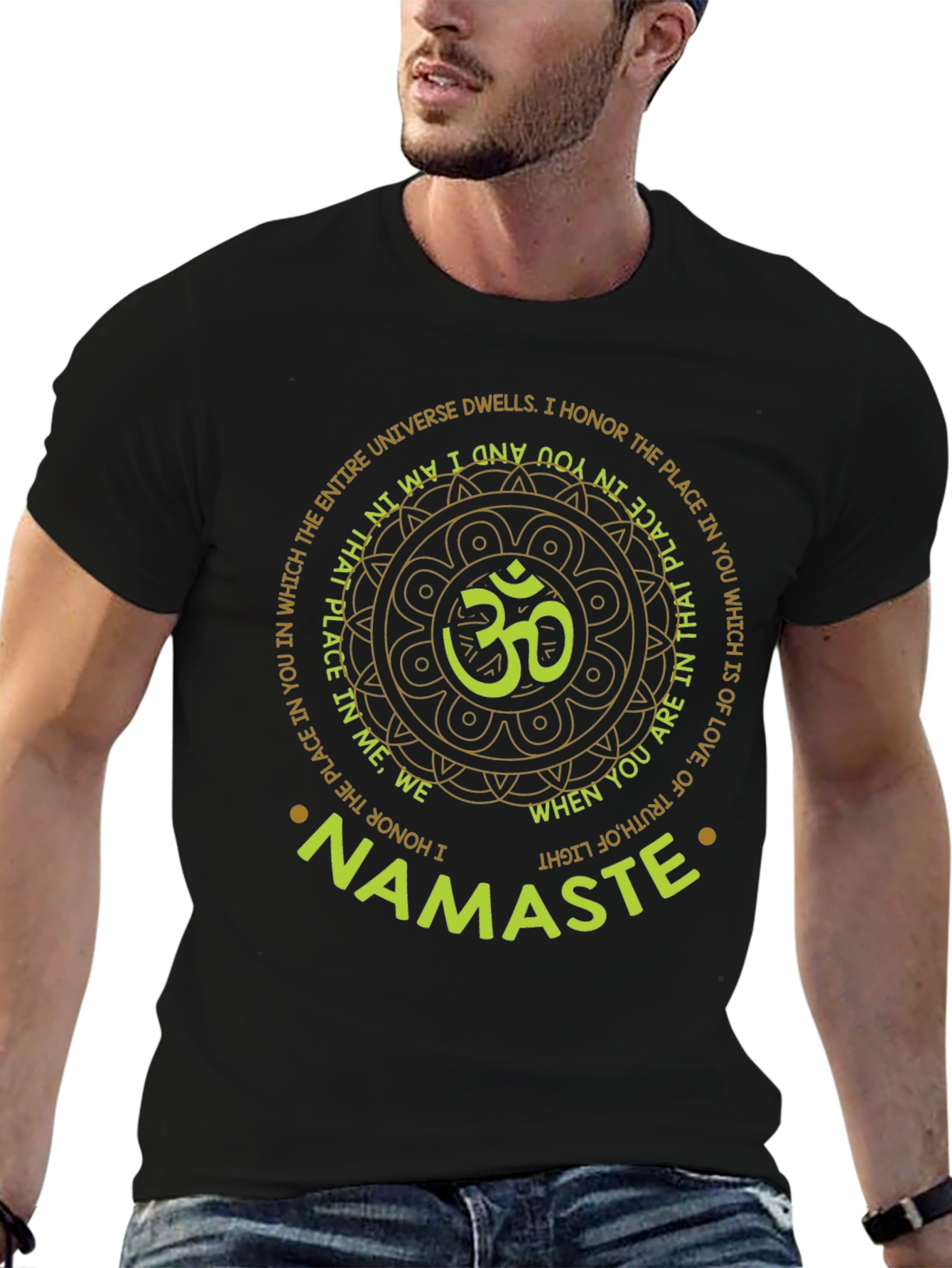 Namaste Om Graphic T-Shirt - Spiritual Comfort