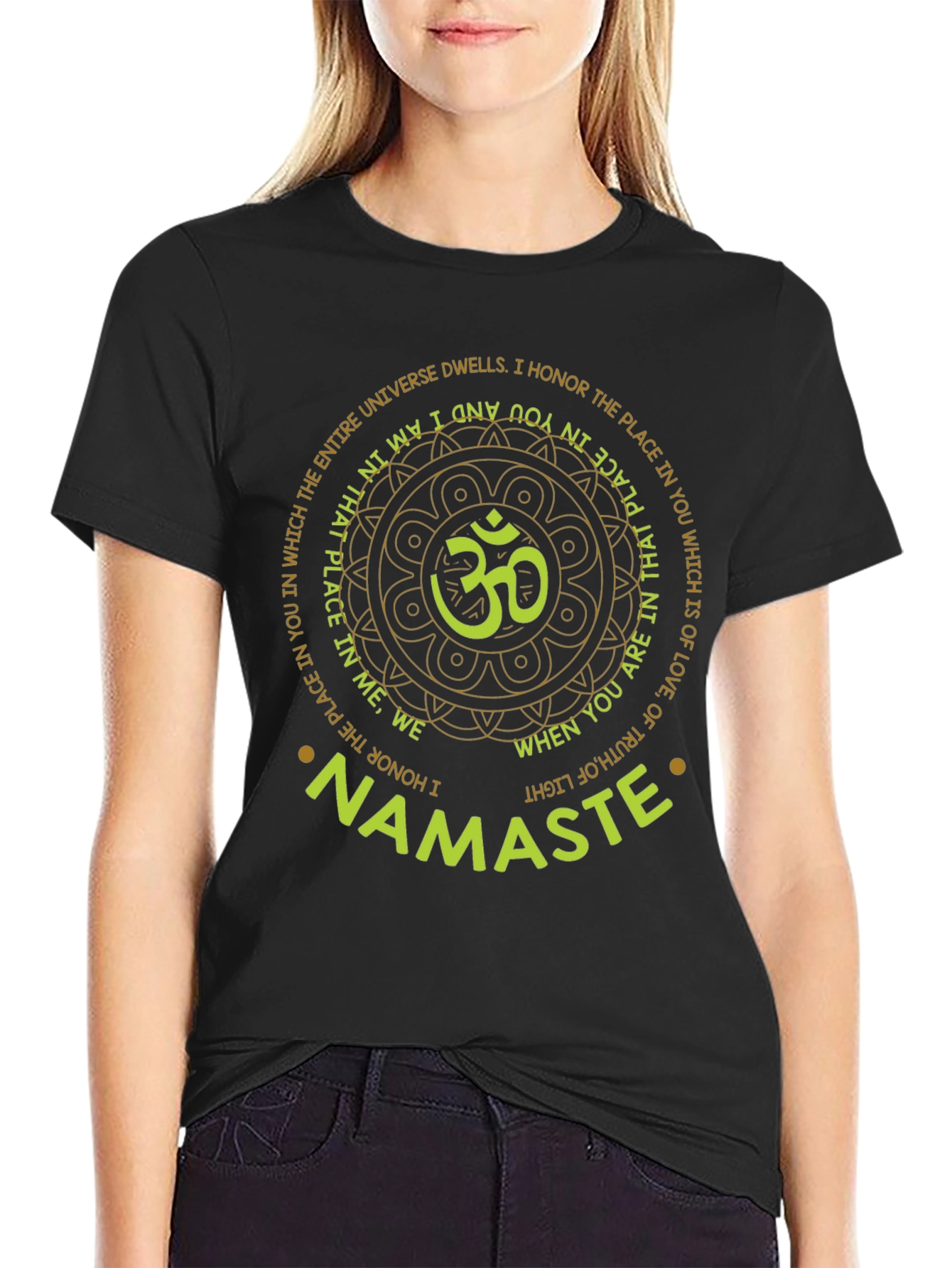 Namaste Om Graphic T-Shirt - Spiritual Comfort