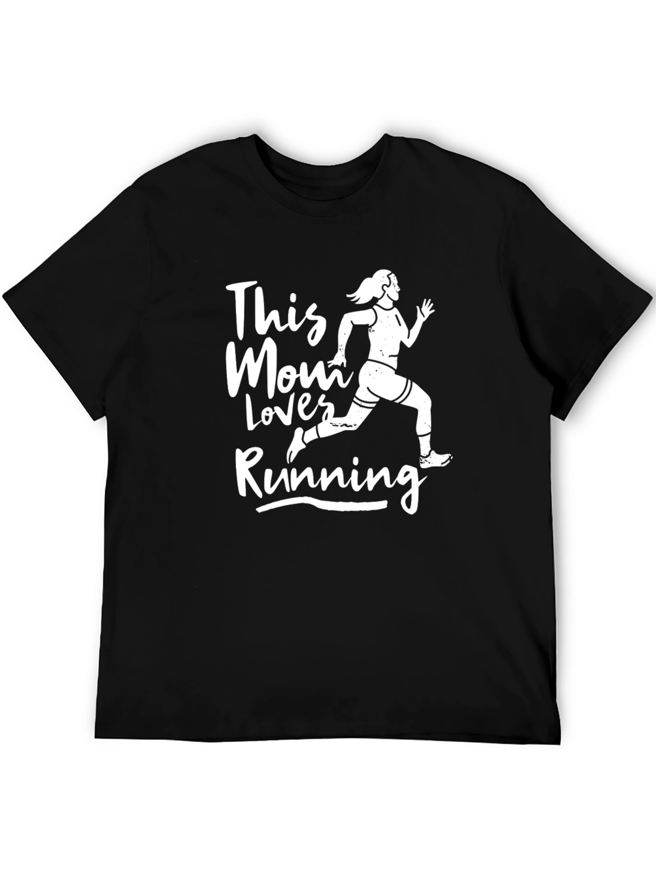 This Mom Loves Running T-Shirt - Black