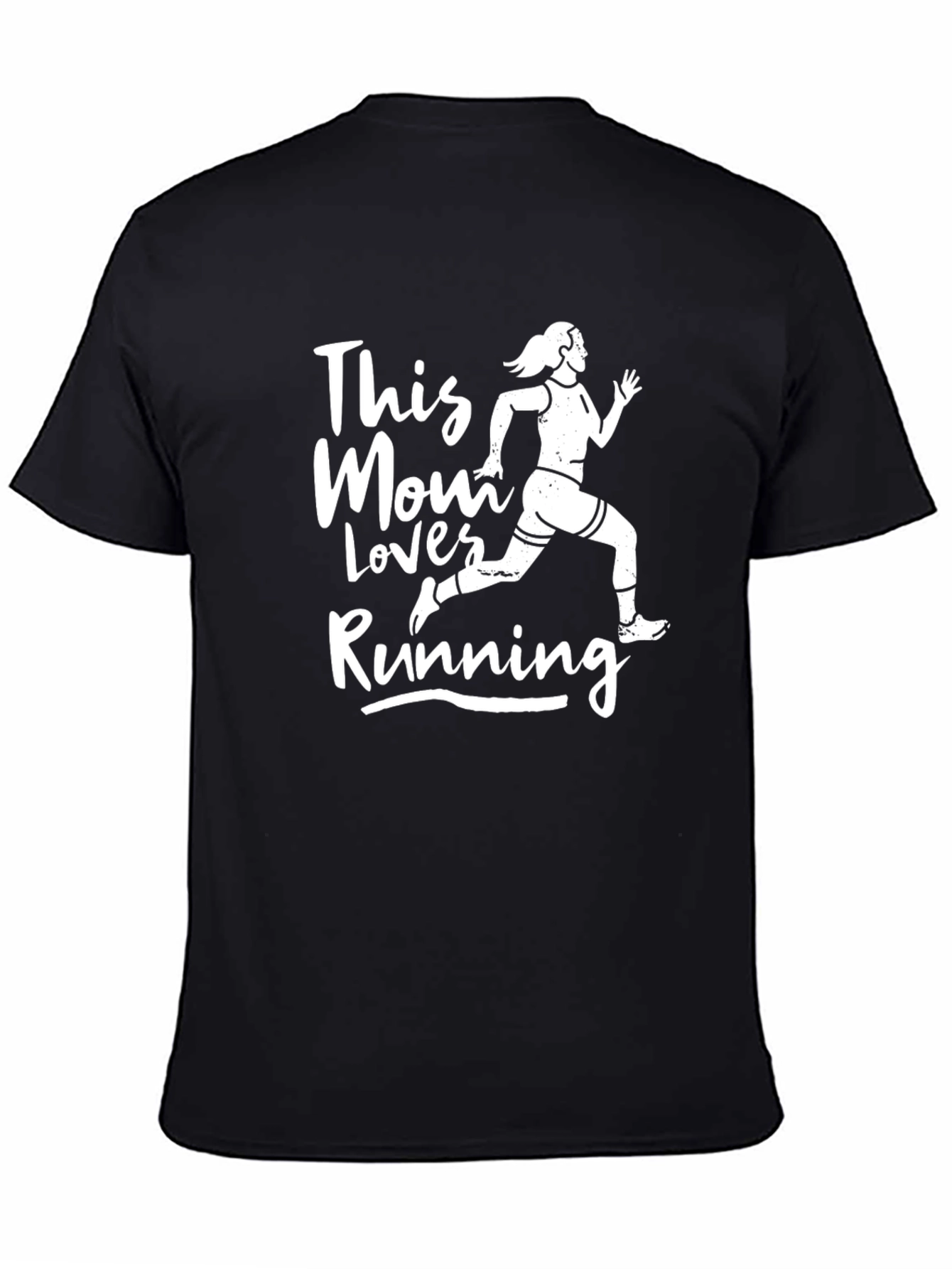 This Mom Loves Running T-Shirt - Black