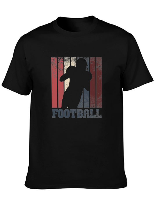 Vintage Football Graphic Tee - Black