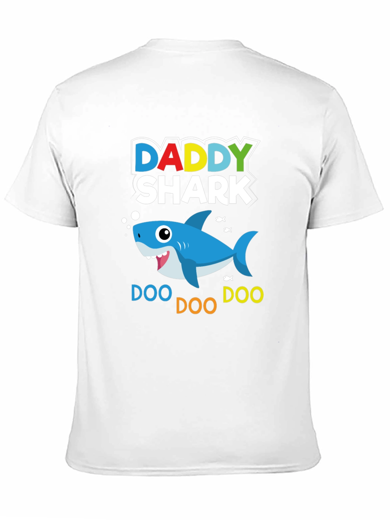 Daddy Shark Graphic Print Black T-Shirt