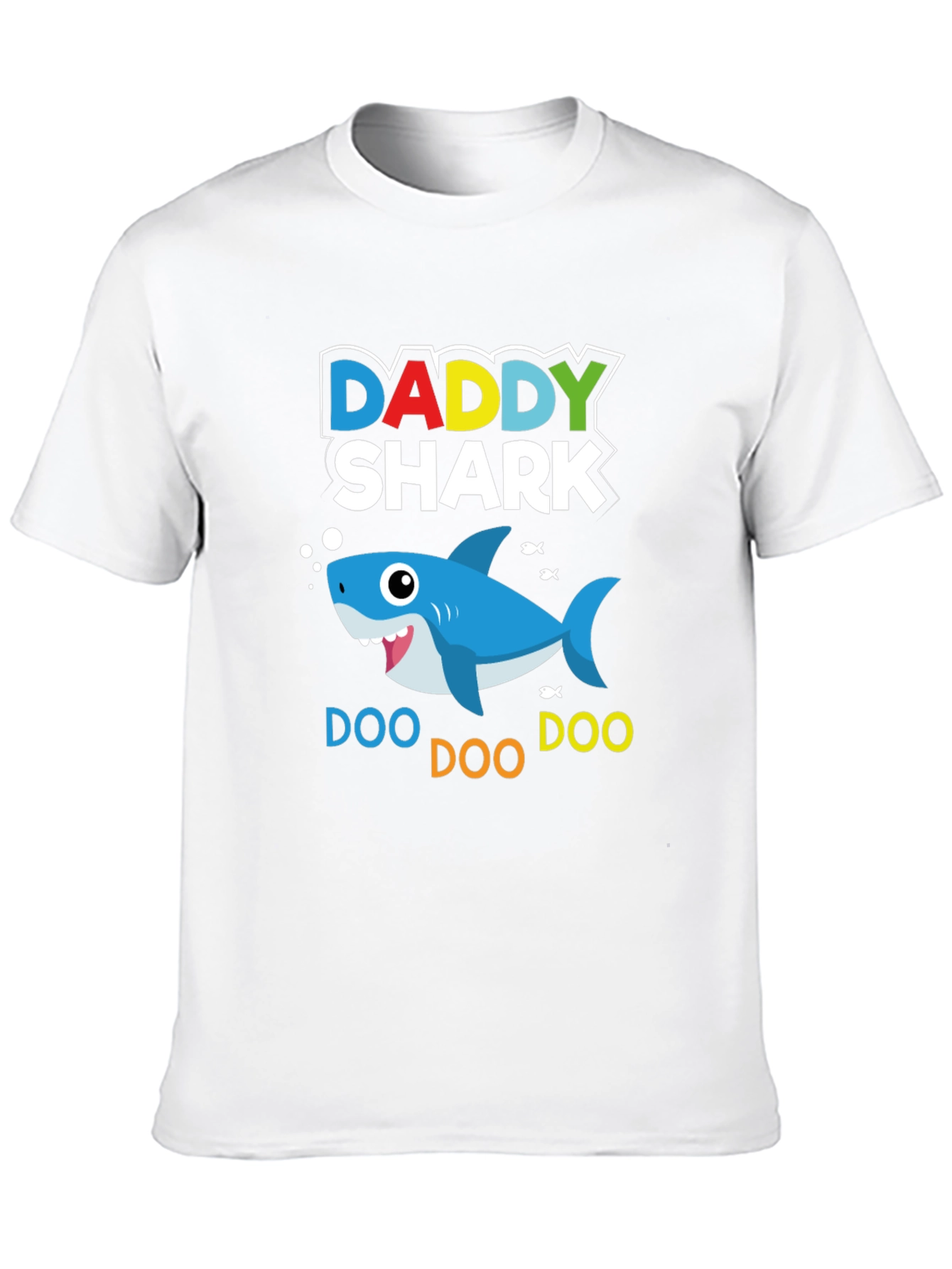 Daddy Shark Graphic Print Black T-Shirt