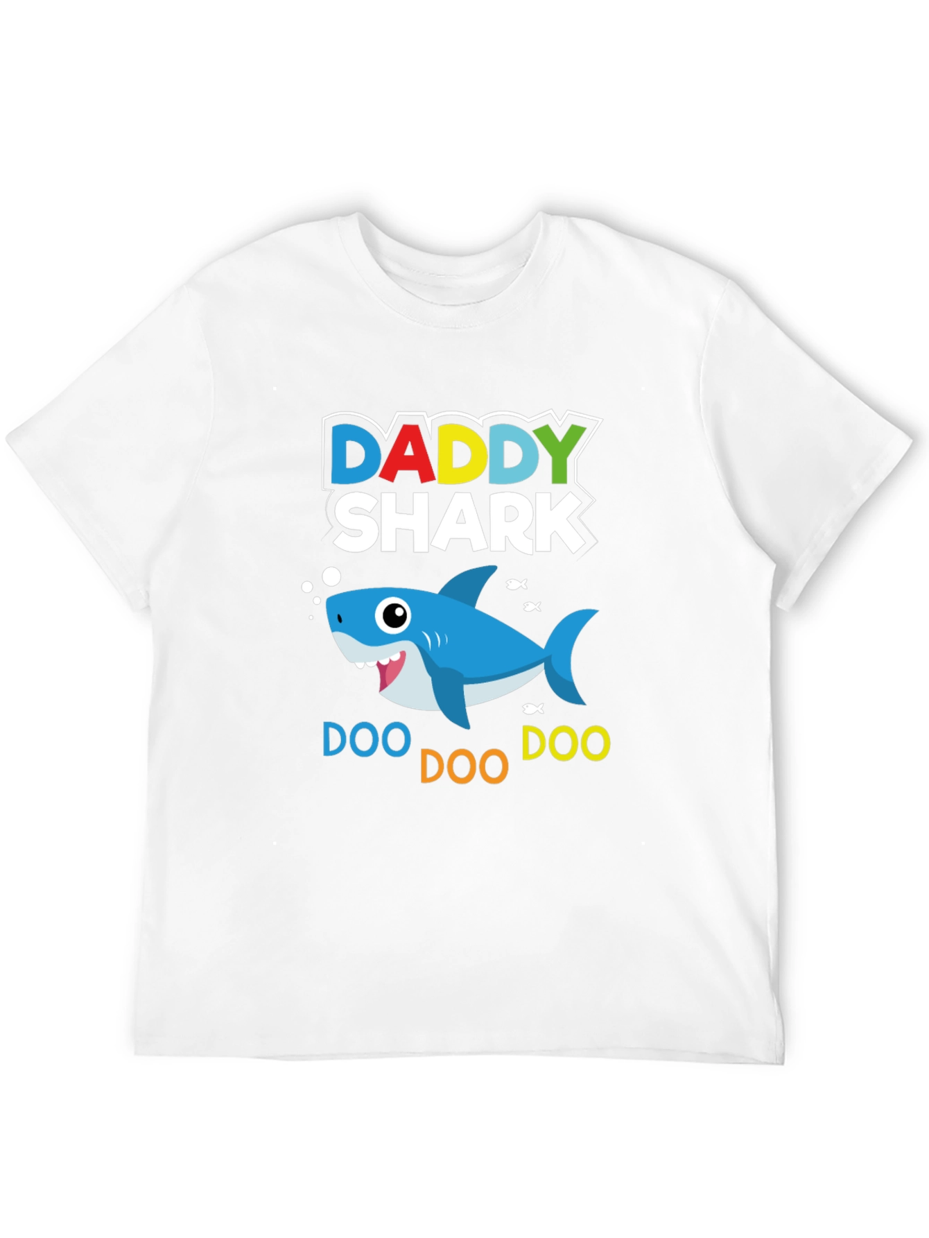 Daddy Shark Graphic Print Black T-Shirt