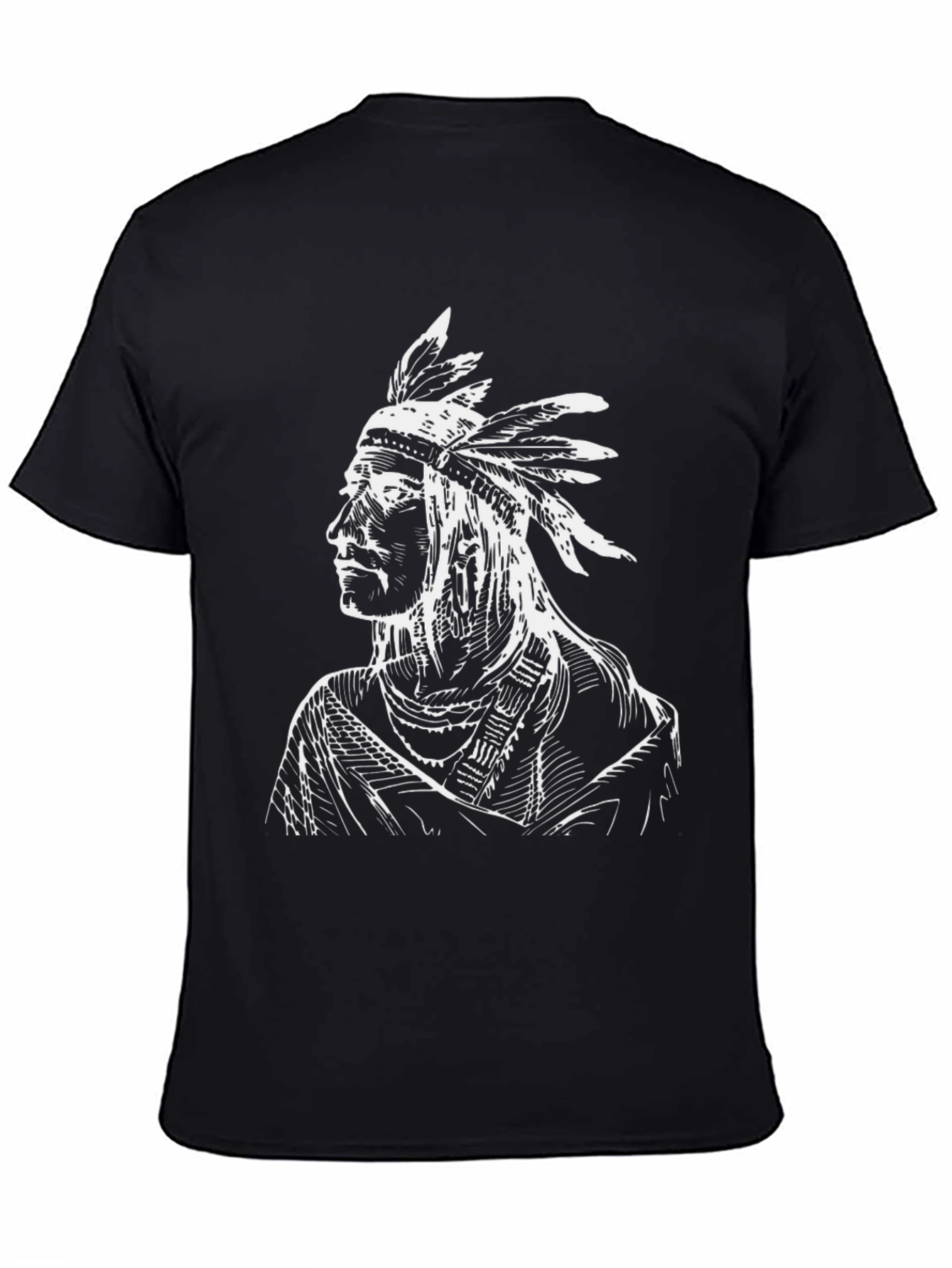 Native American Graphic Black T-Shirt