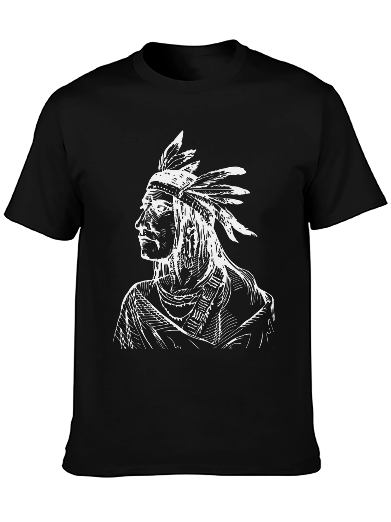 Native American Graphic Black T-Shirt