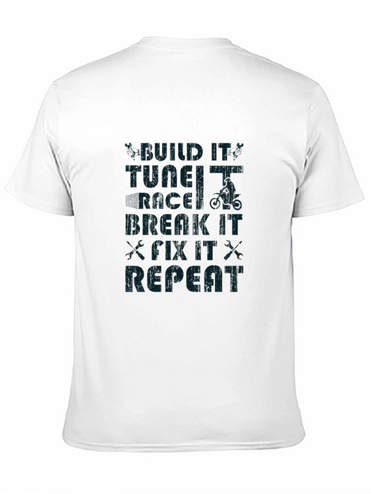Build Tune Race Repeat Black T-Shirt