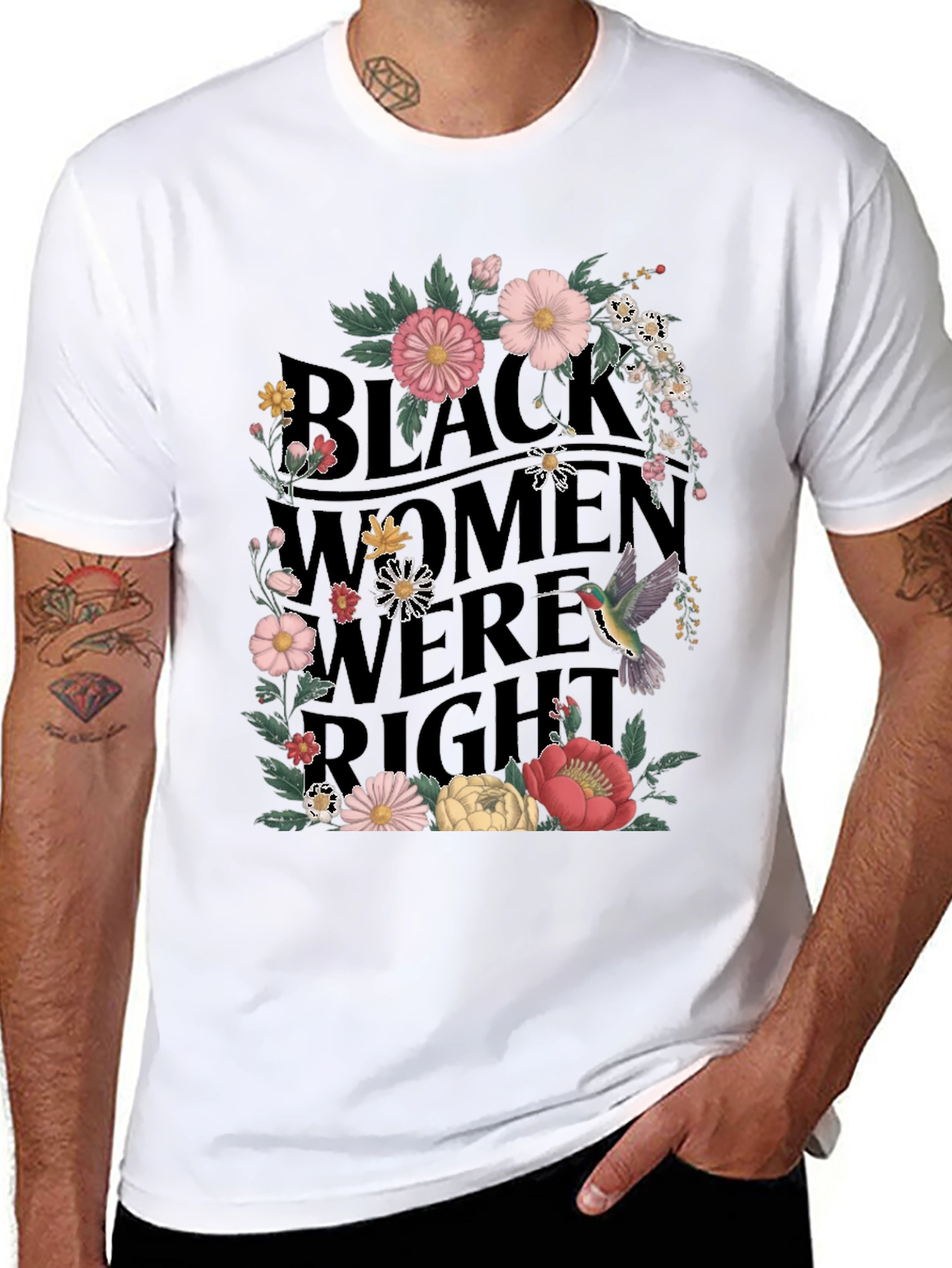 Black Women Were Right Floral Graphic Tee