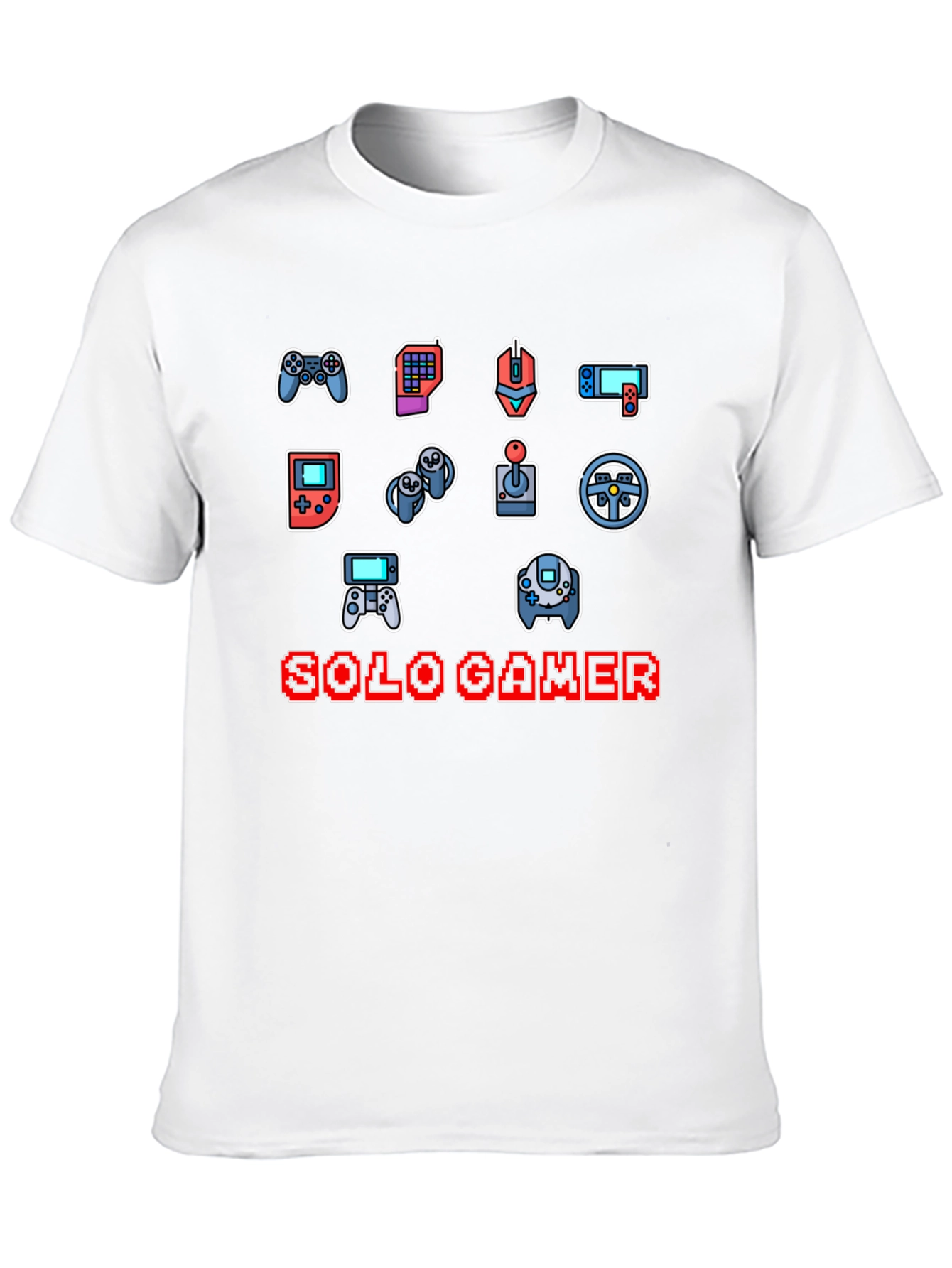 Solo Gamer Black T-Shirt: Video Game Controller Design