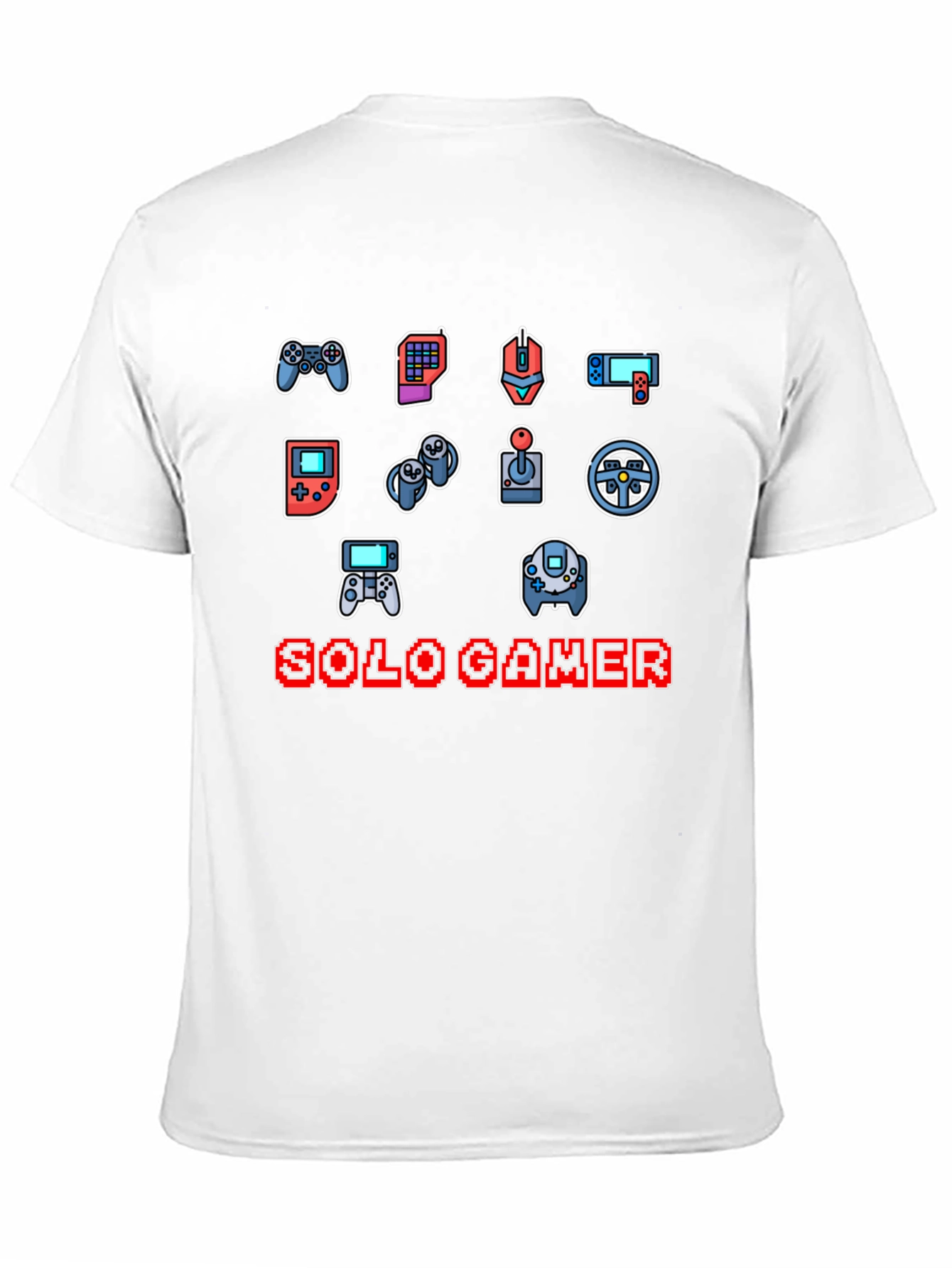 Solo Gamer Black T-Shirt: Video Game Controller Design