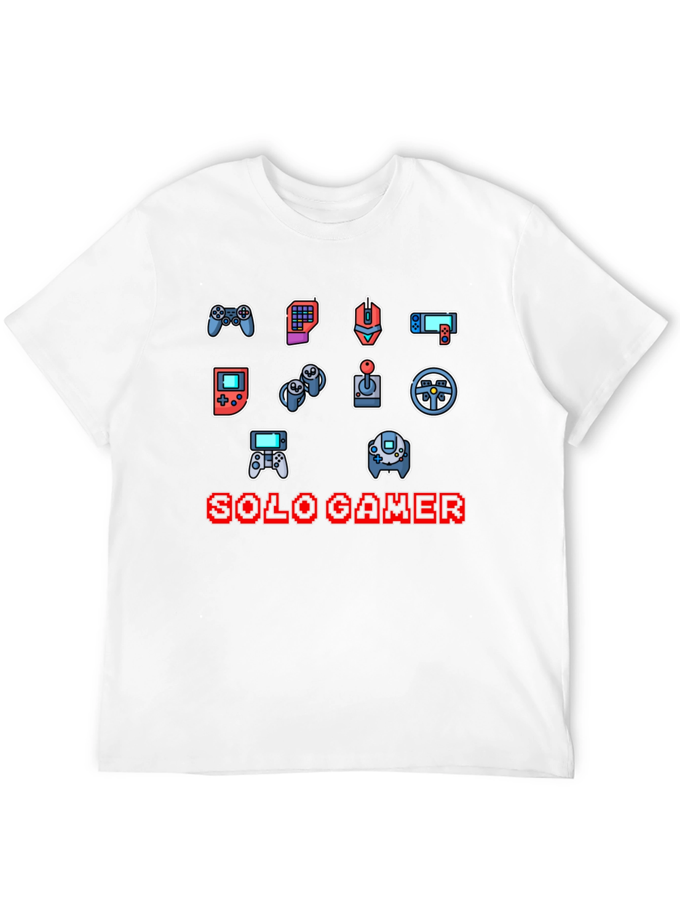 Solo Gamer Black T-Shirt: Video Game Controller Design