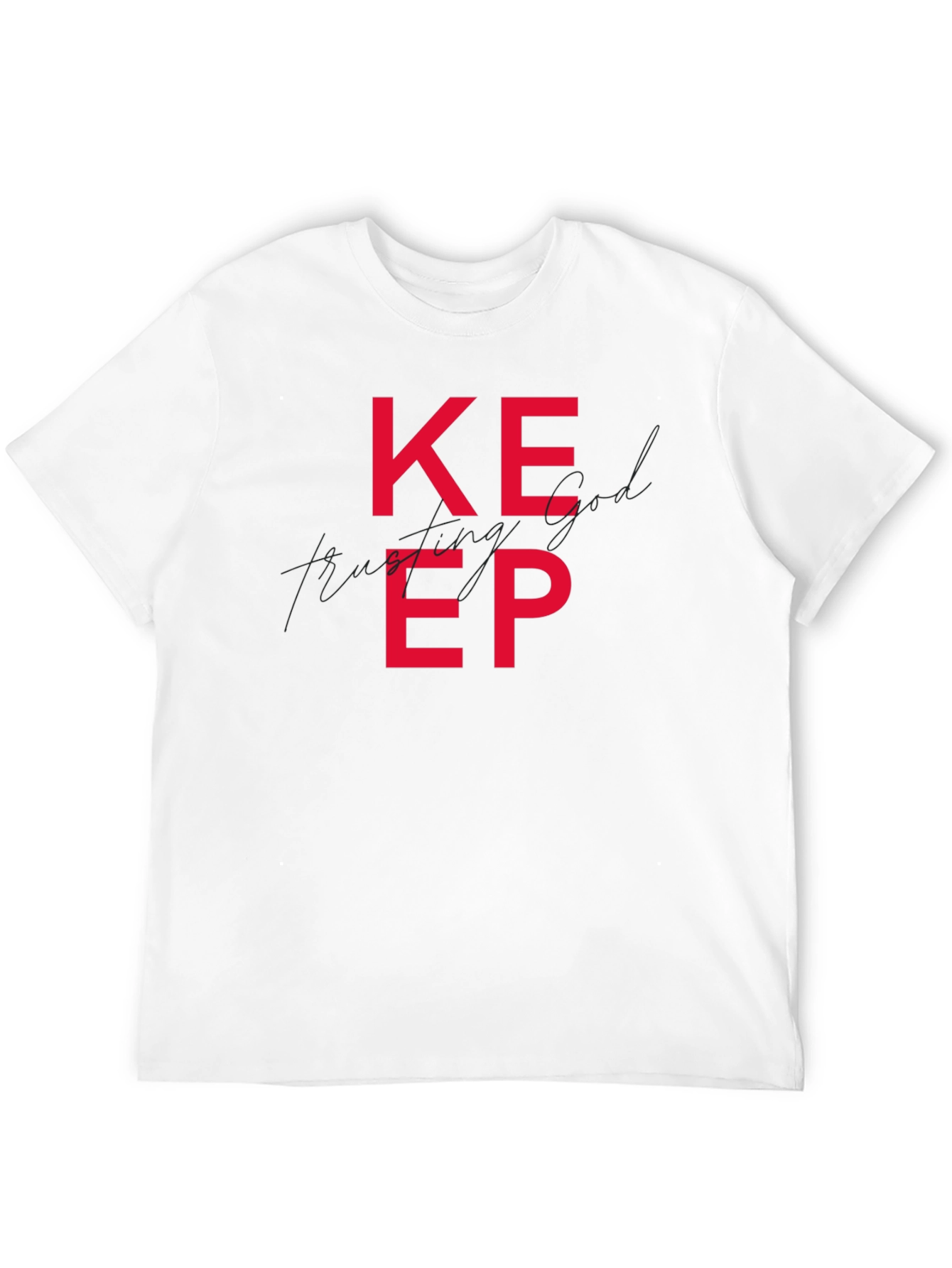 Keep Trusting God T-Shirt - Black Casual Tee