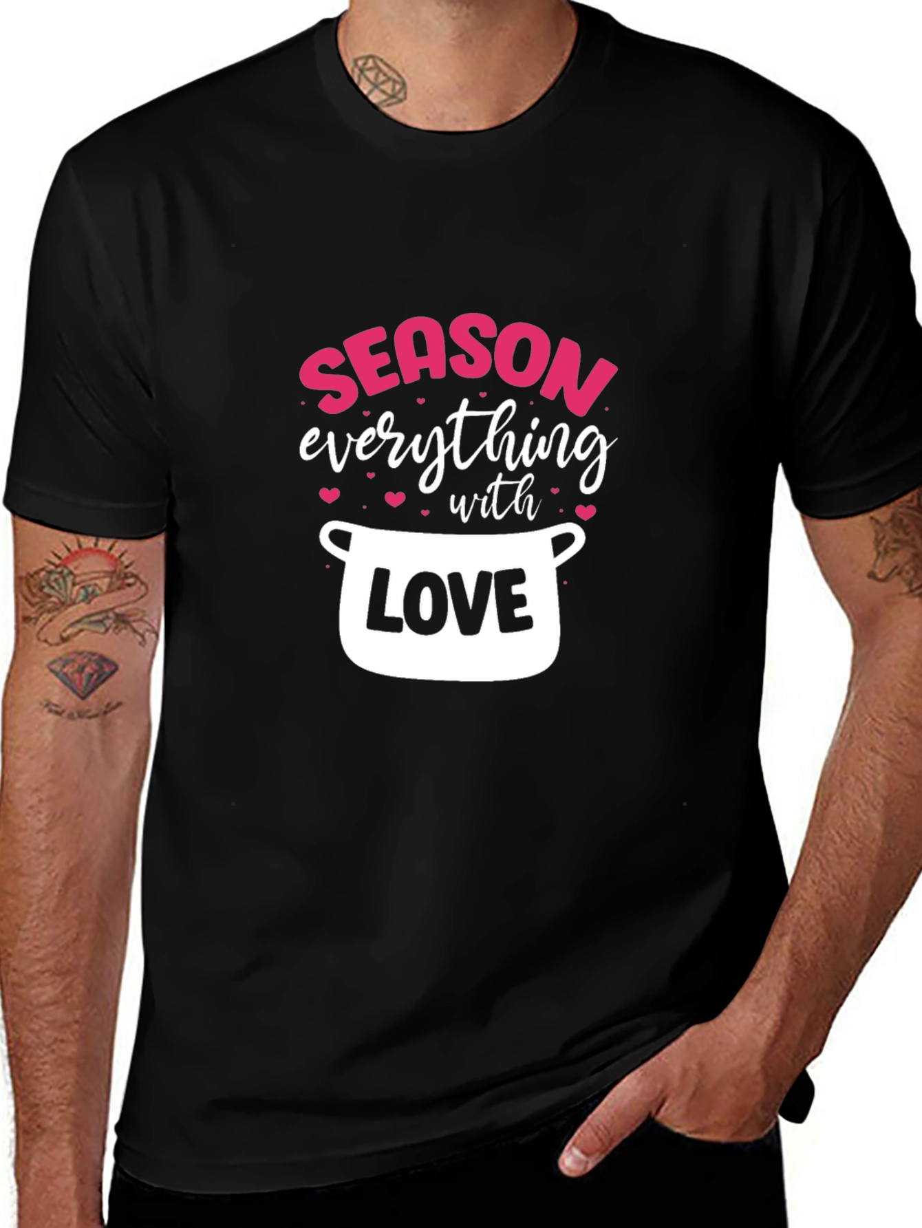 Season Everything With Love - Black T-Shirt