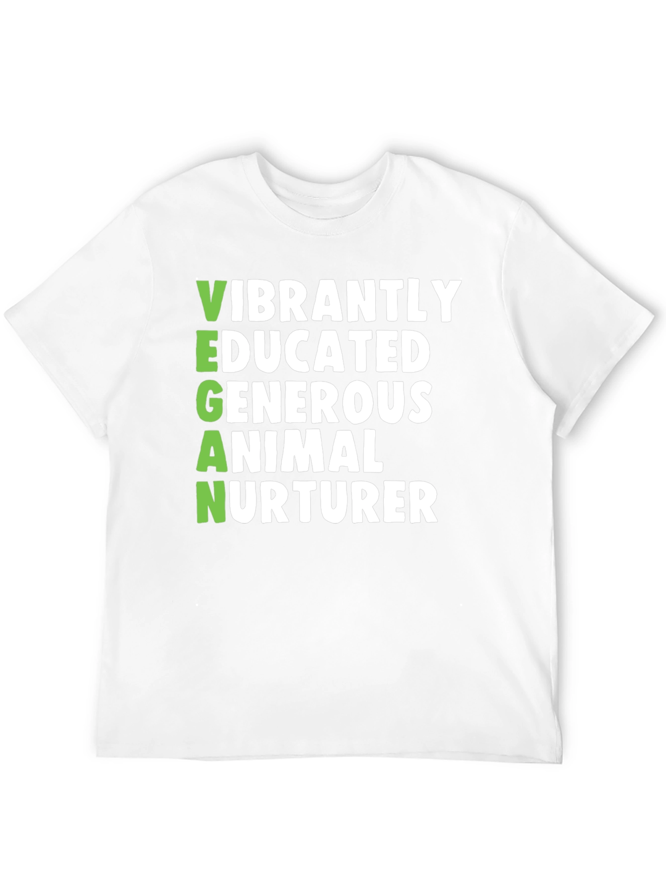 Vegan Vibrant Shirt - Educated Generous Animal Nurturer Tee
