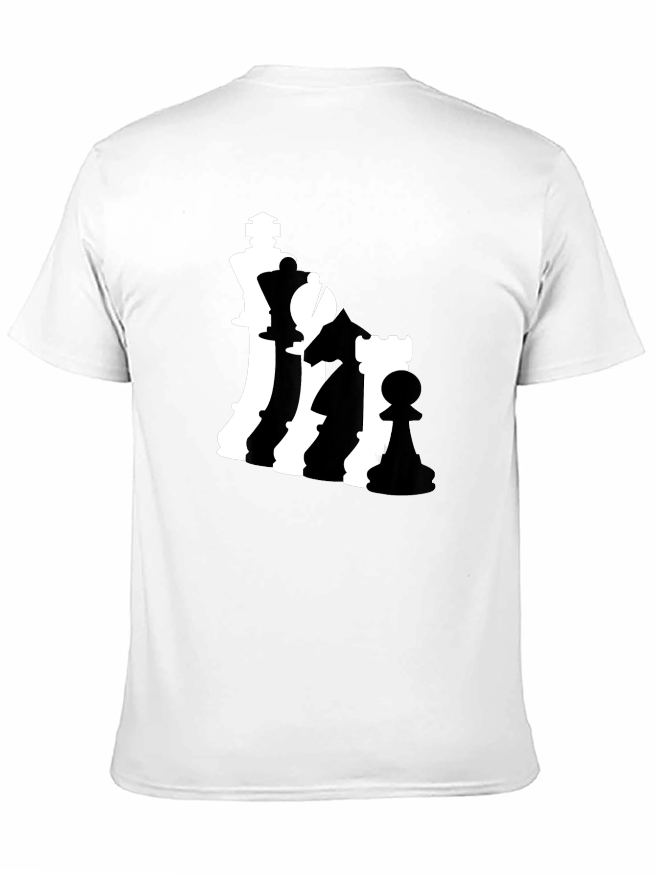 Chess Piece Silhouette Graphic T-Shirt