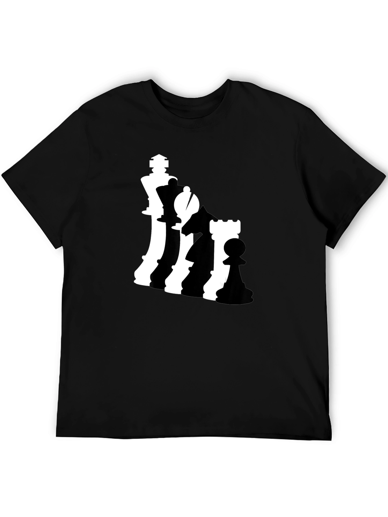 Chess Piece Silhouette Graphic T-Shirt