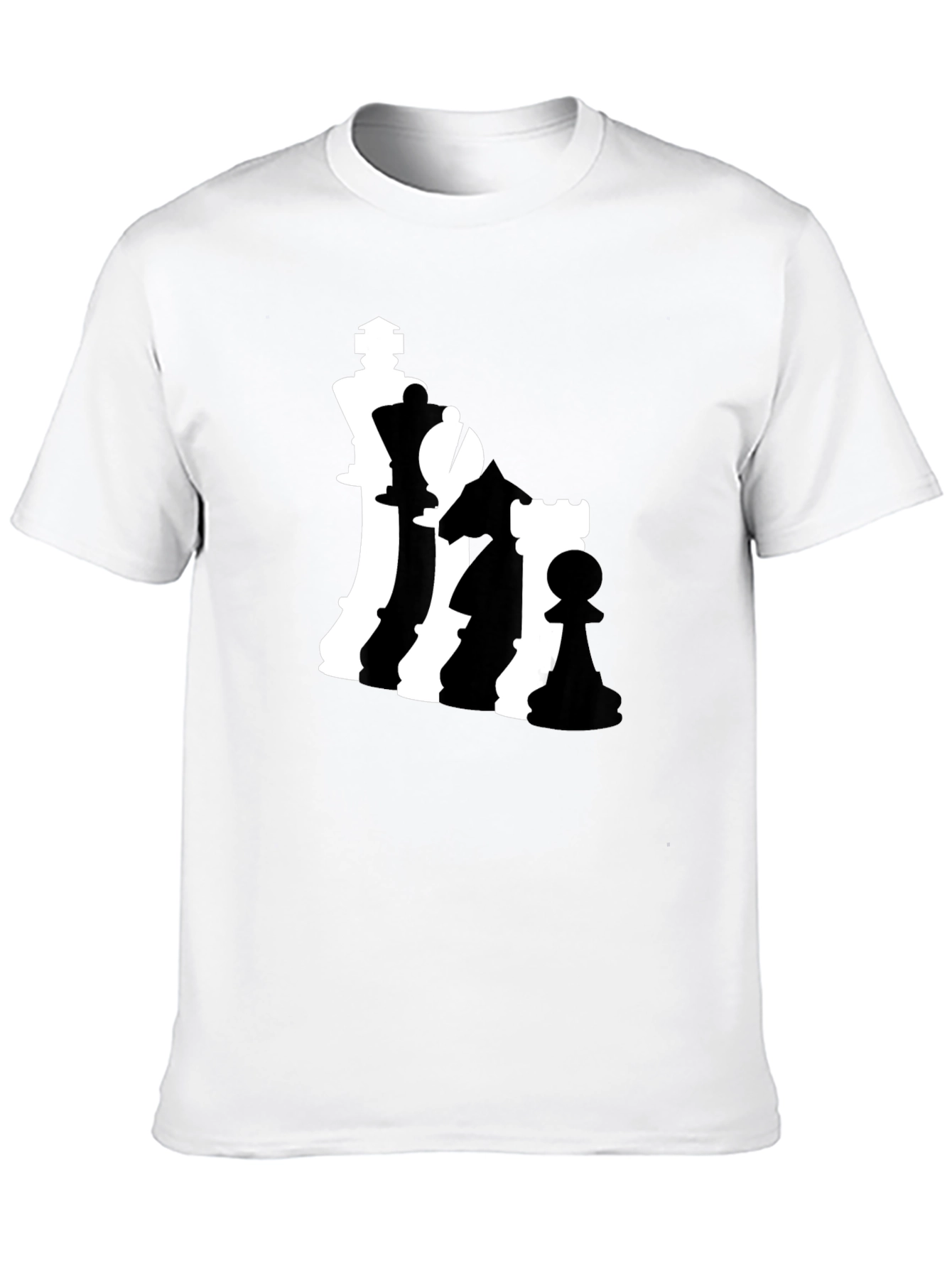 Chess Piece Silhouette Graphic T-Shirt