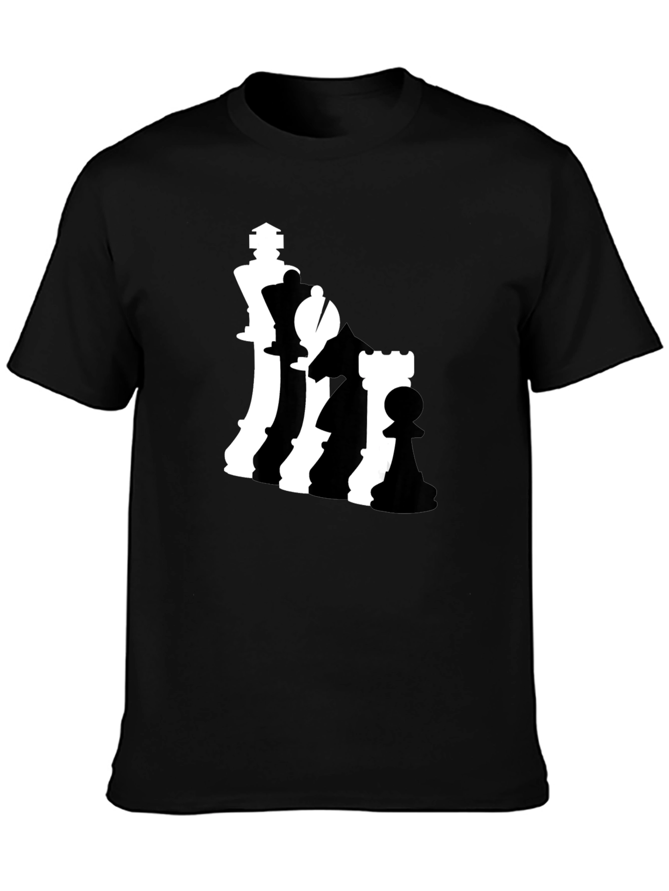 Chess Piece Silhouette Graphic T-Shirt
