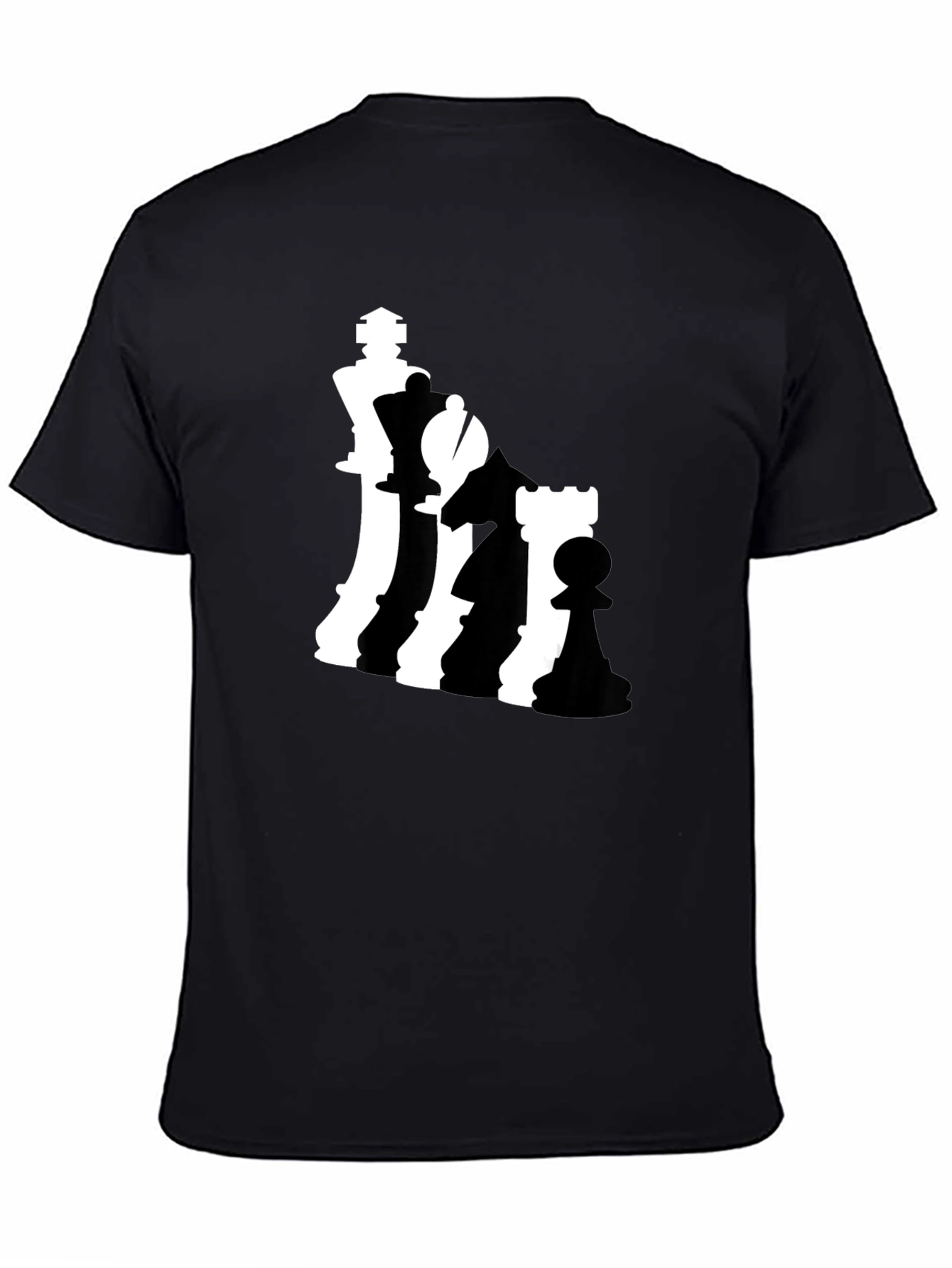 Chess Piece Silhouette Graphic T-Shirt