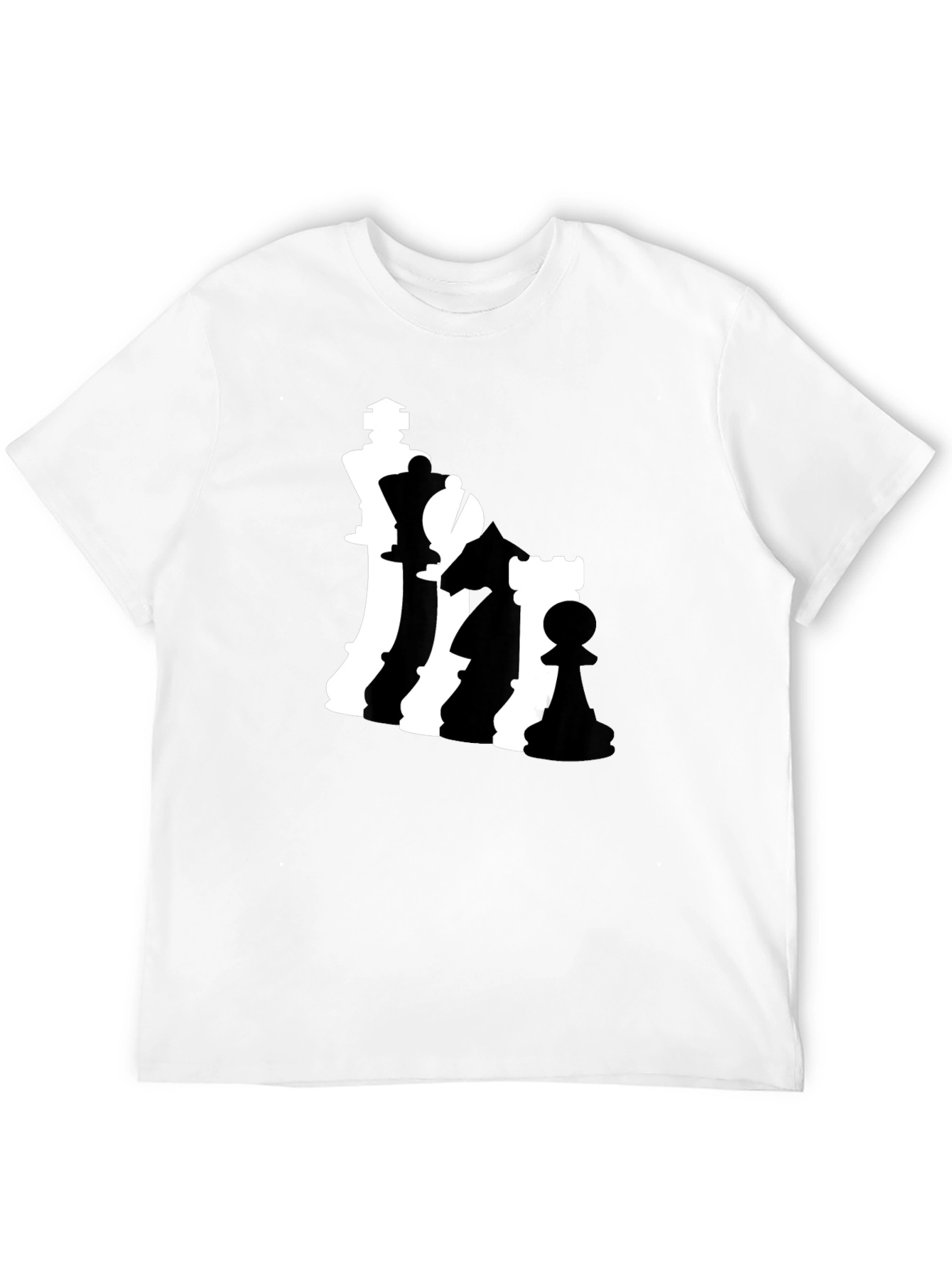 Chess Piece Silhouette Graphic T-Shirt