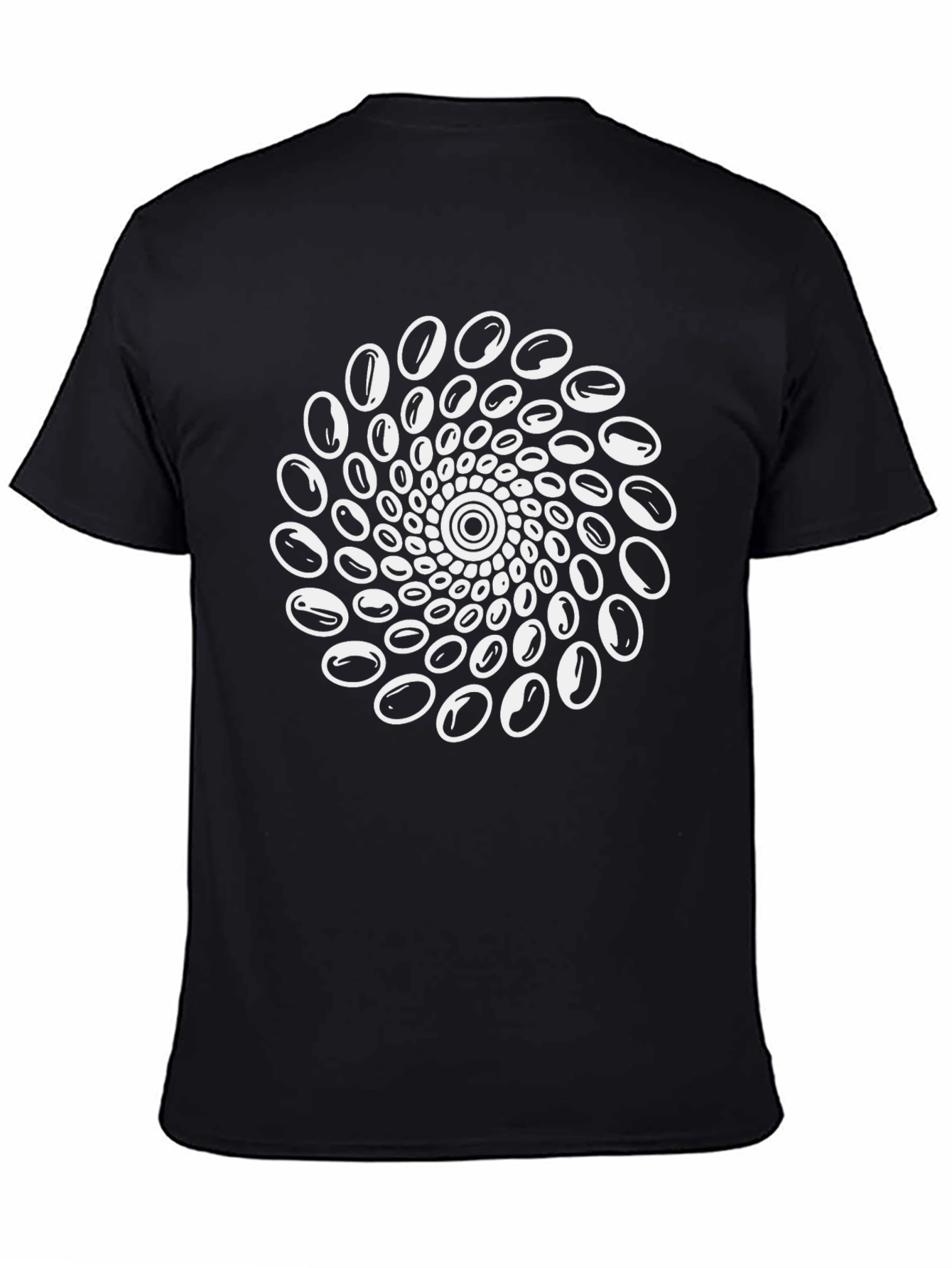 Spiral Optical Illusion Graphic Tee - Black