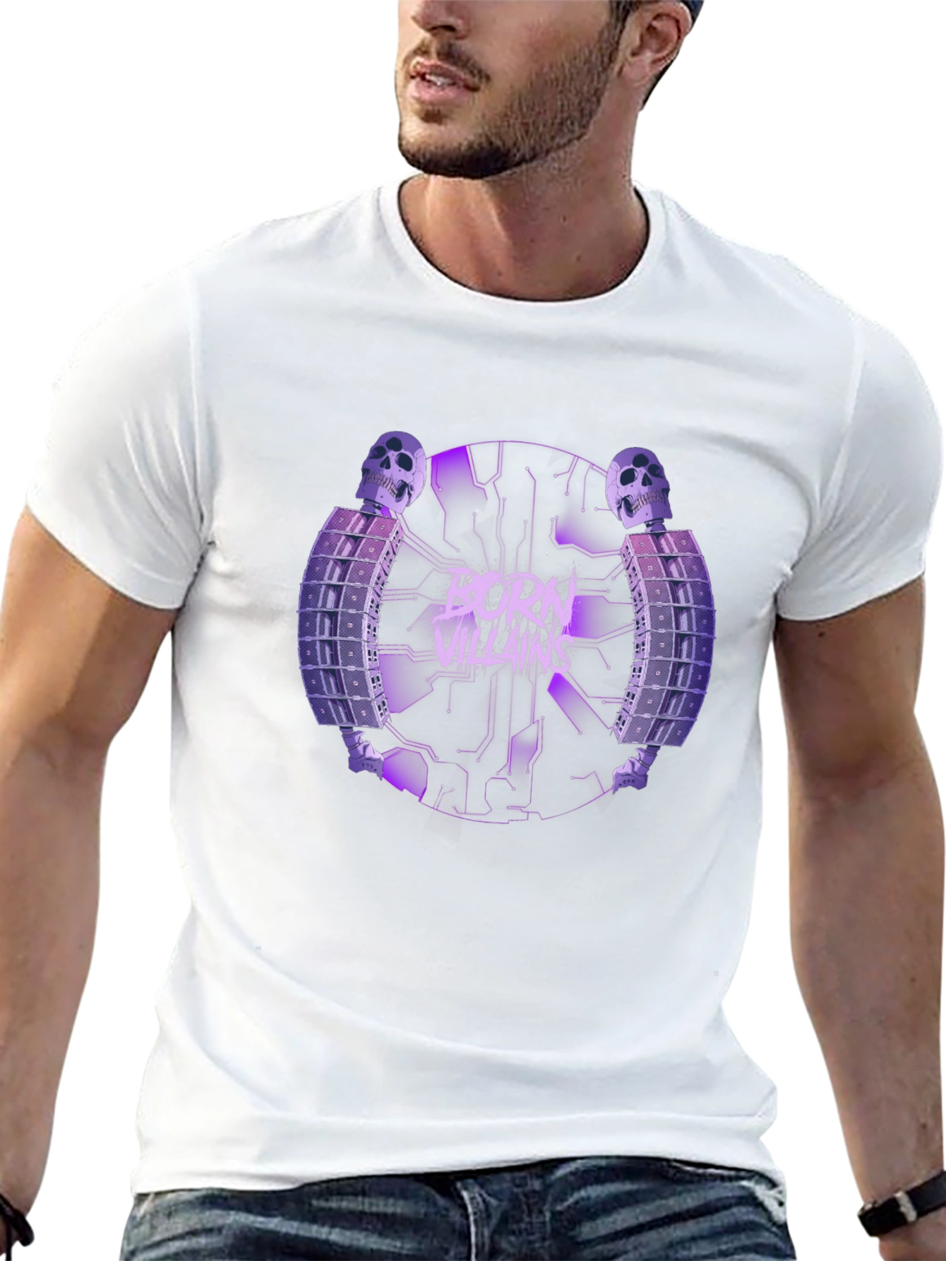 Born Villains Graphic Print Black T-Shirt