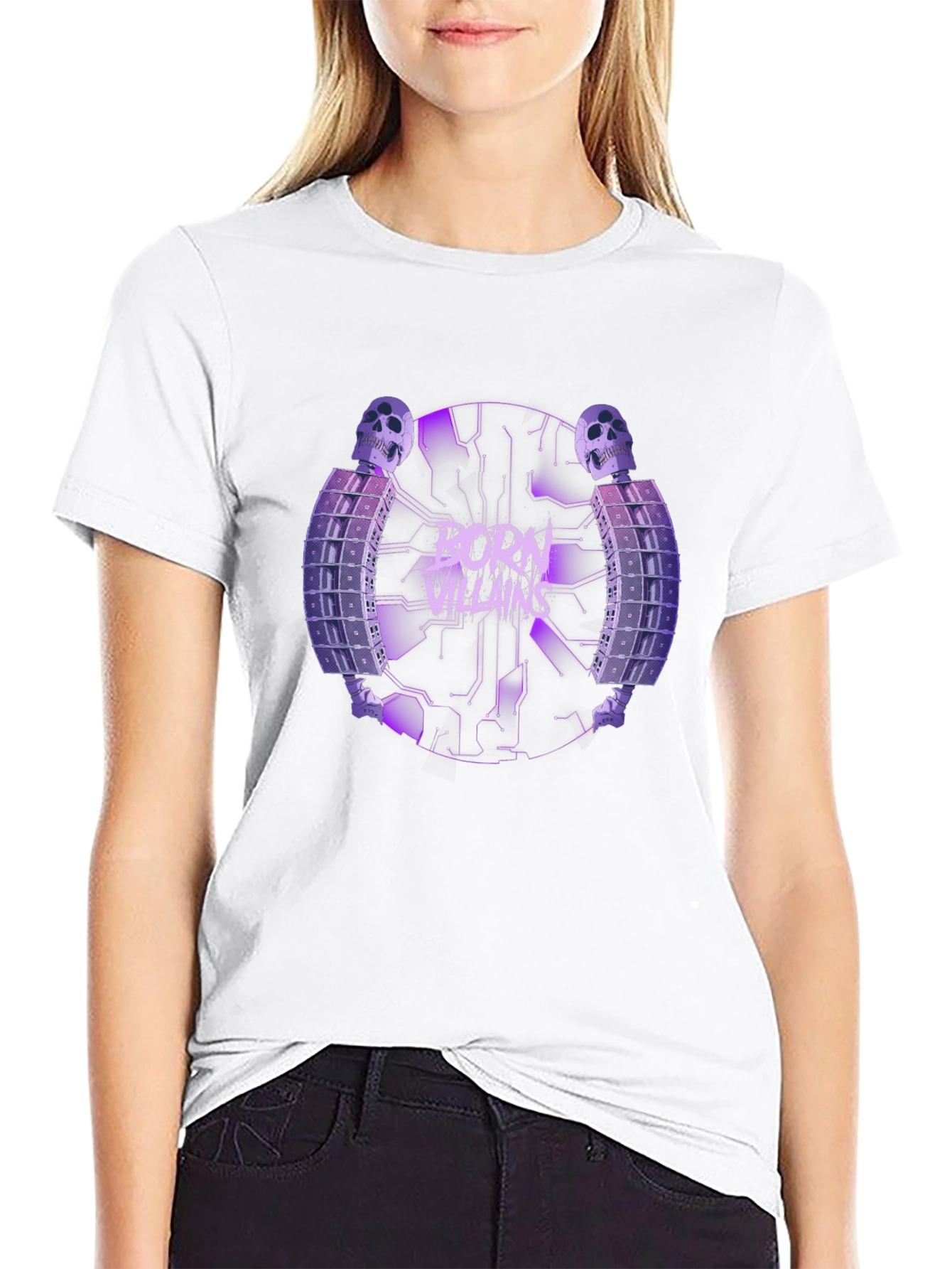 Born Villains Graphic Print Black T-Shirt
