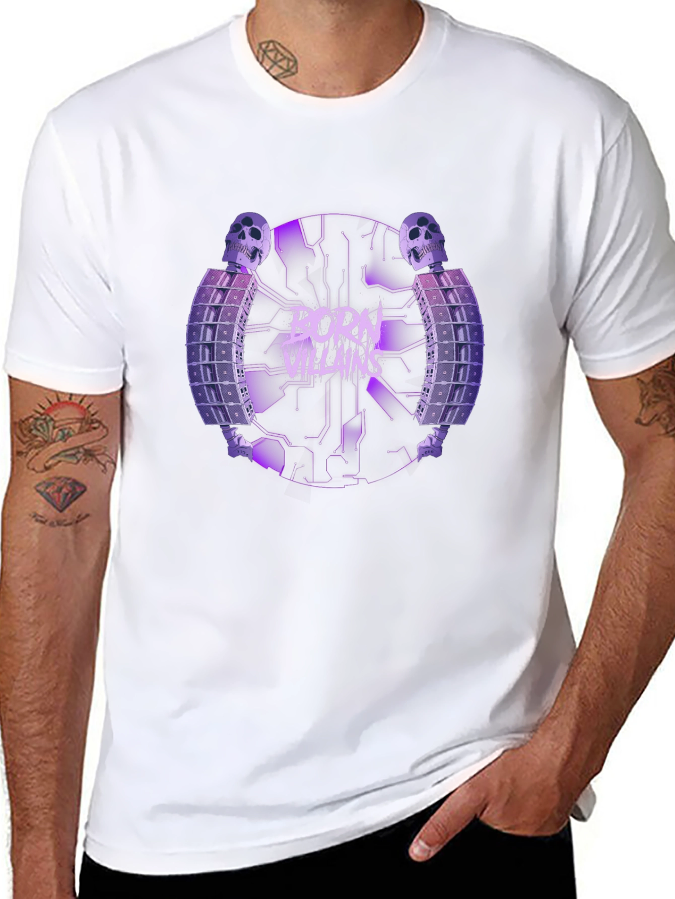 Born Villains Graphic Print Black T-Shirt