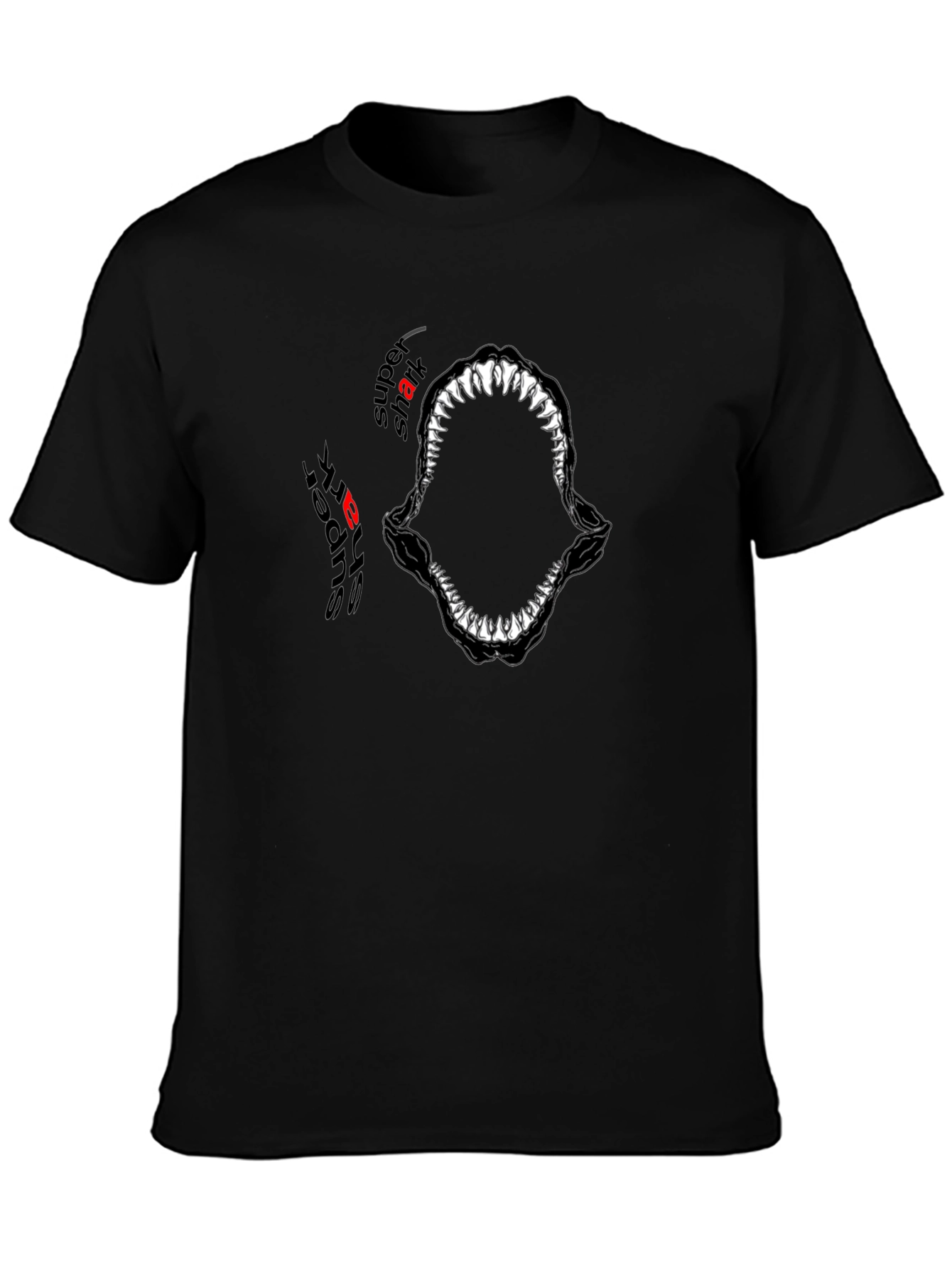 Super Shark Jaws Graphic Print T-Shirt