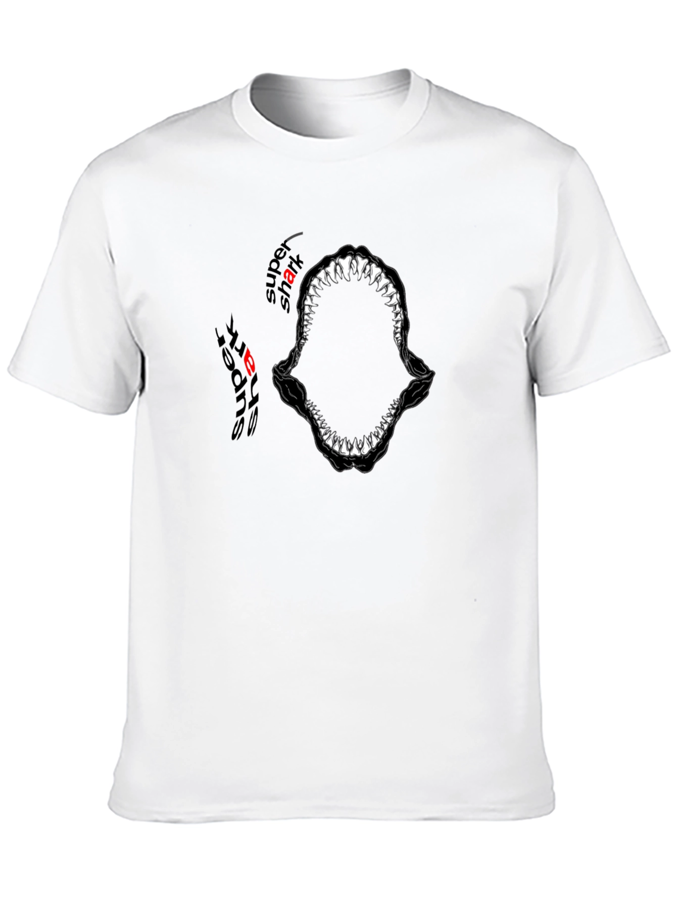 Super Shark Jaws Graphic Print T-Shirt