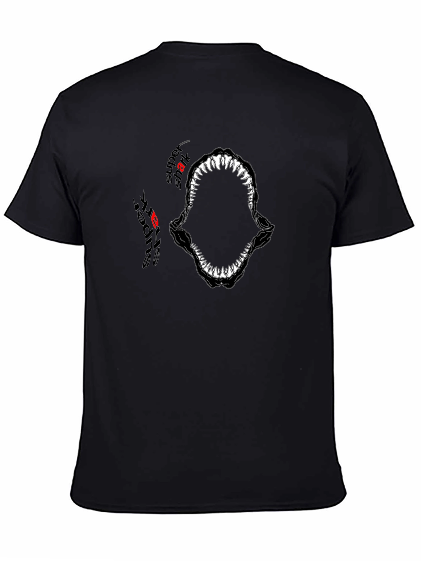 Super Shark Jaws Graphic Print T-Shirt