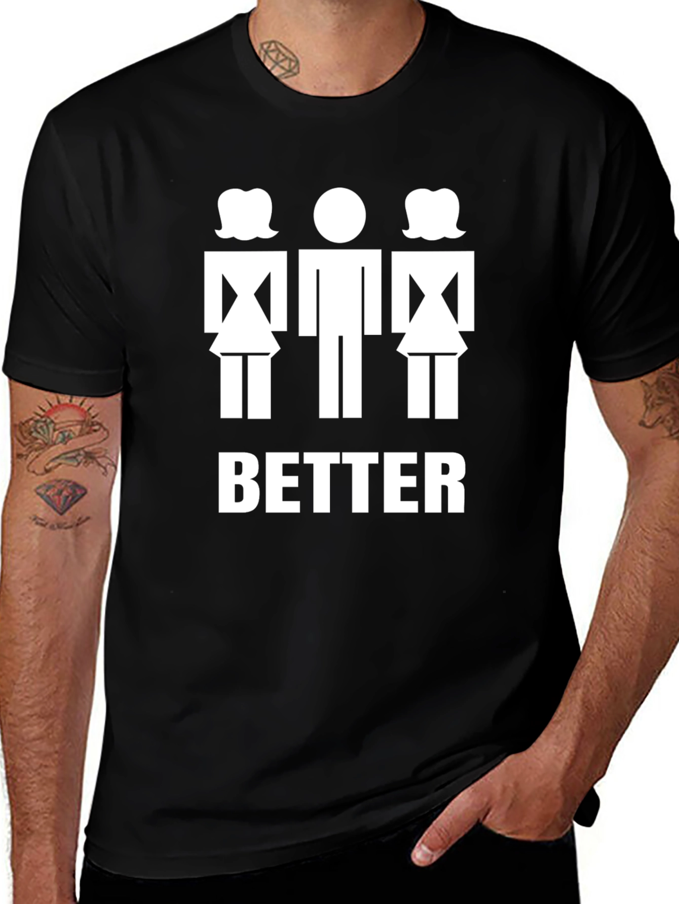 Funny Better with Two Women T-Shirt