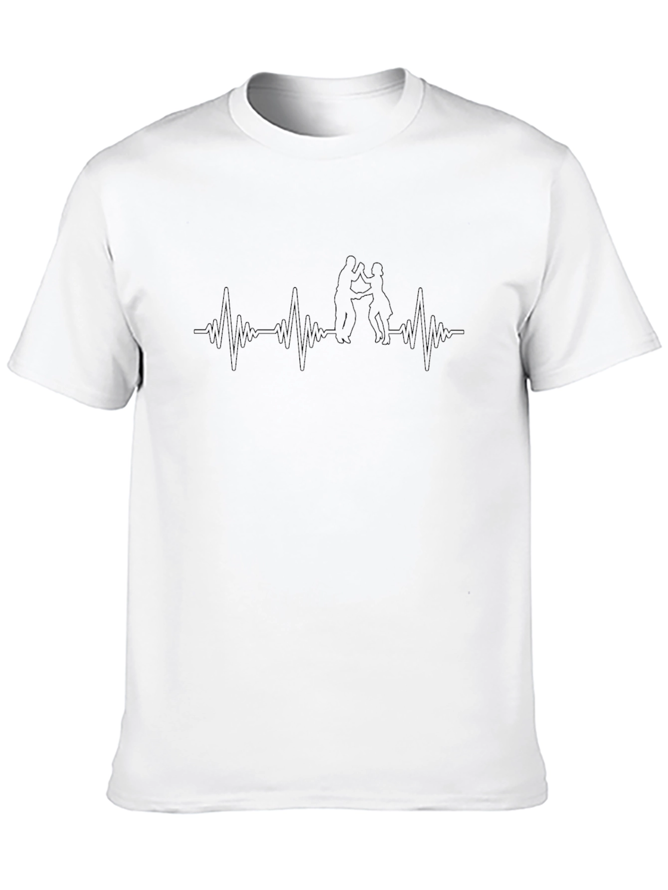 Heartbeat Salsa Dance Black Graphic Tee