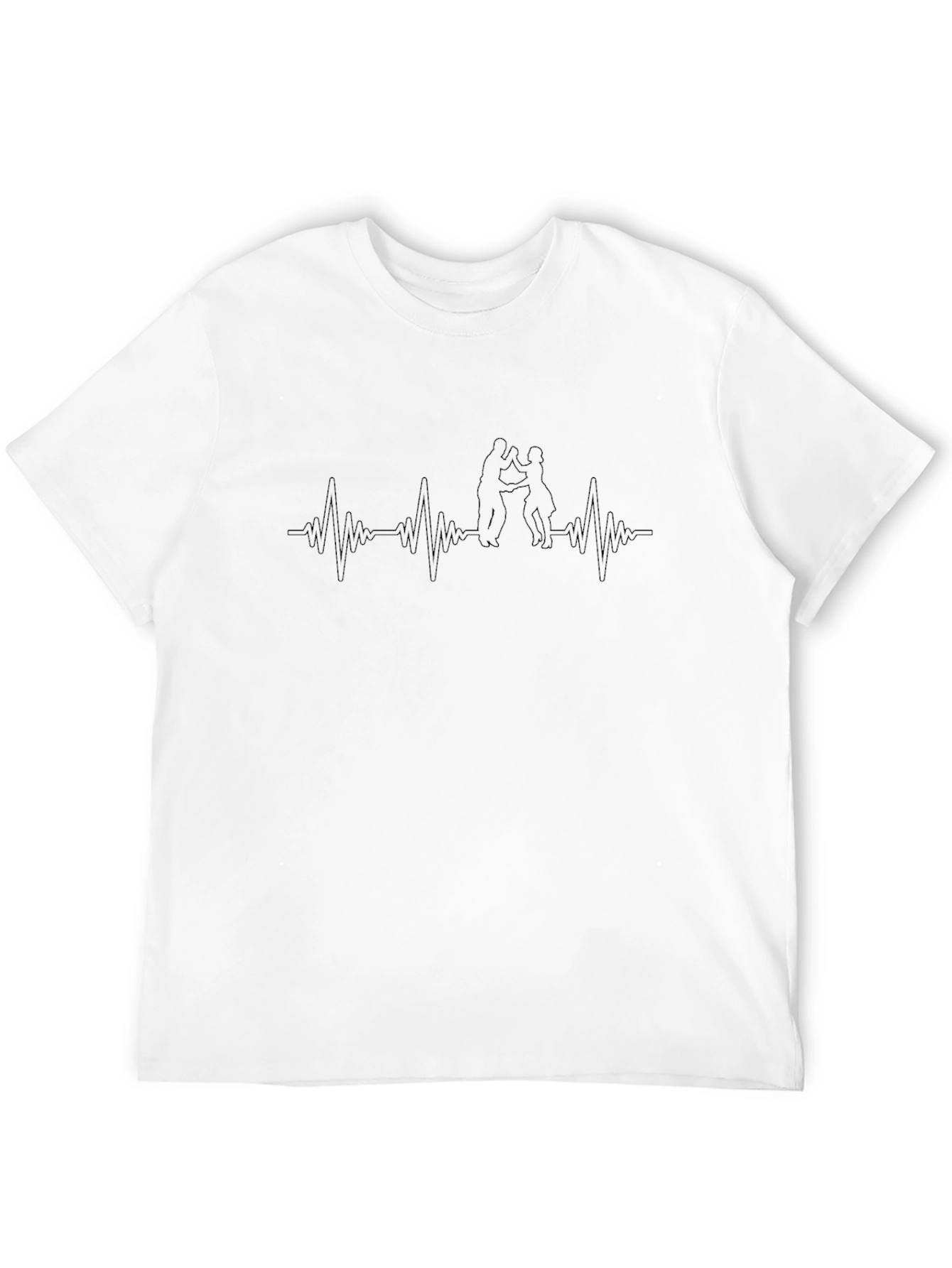 Heartbeat Salsa Dance Black Graphic Tee