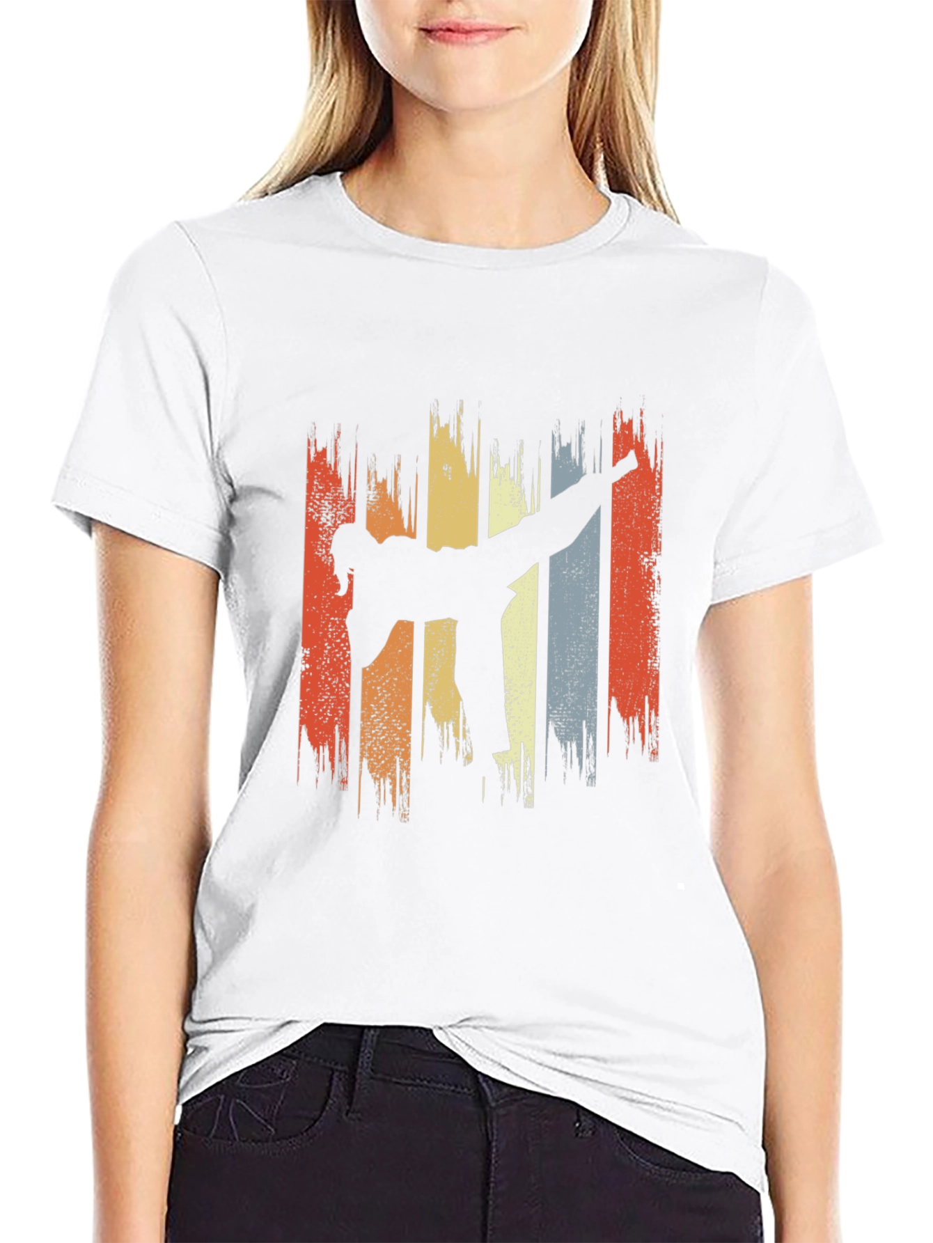 Retro Martial Arts Kick T-Shirt