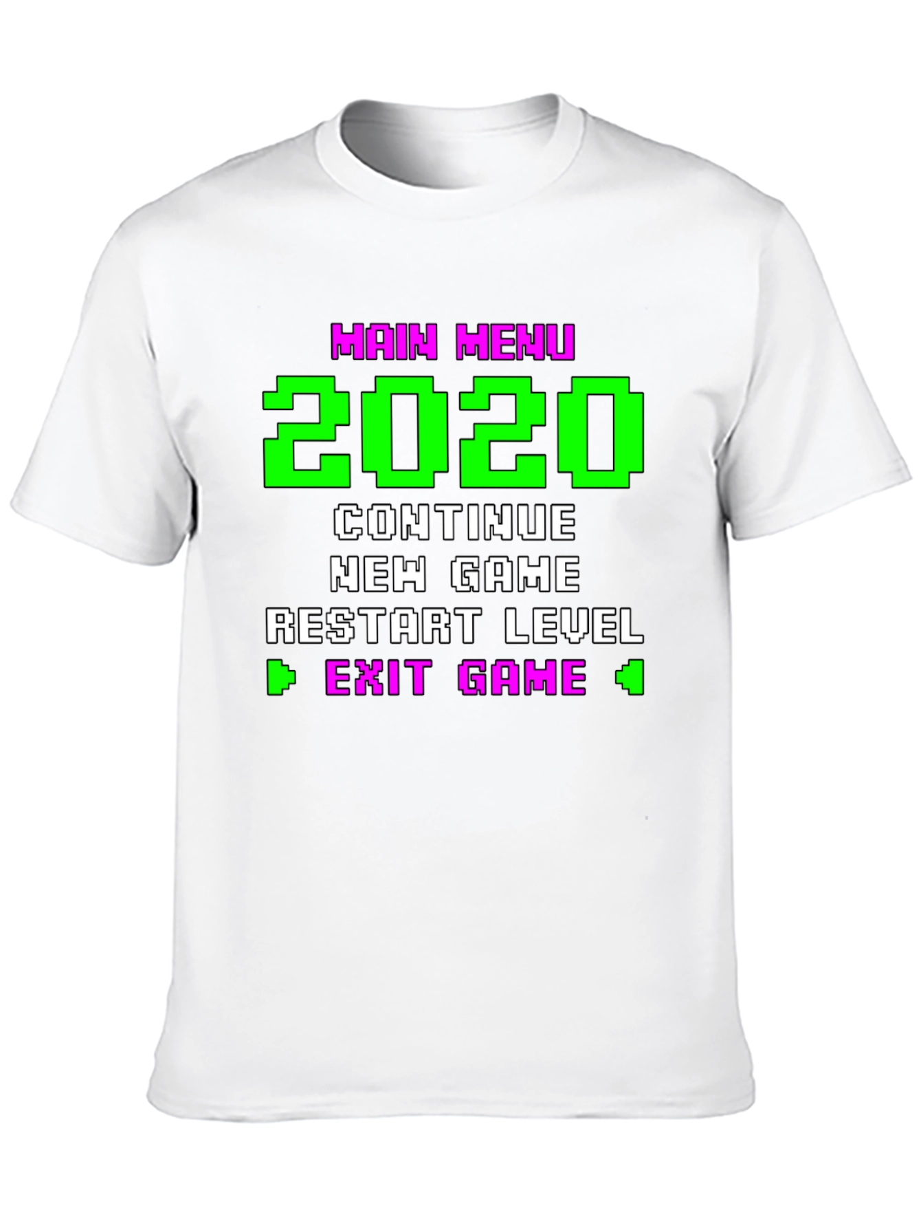 Retro Gamer Menu T-Shirt - 2020 Continue New Game
