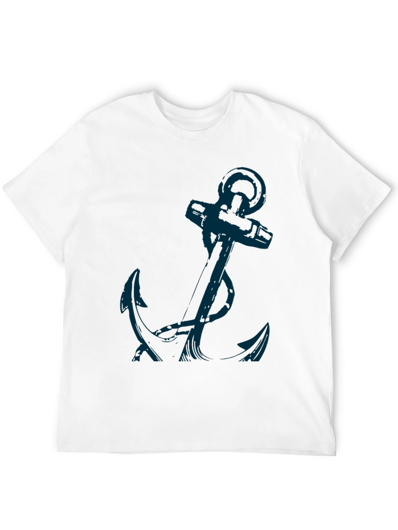 Anchor Graphic Tee - Mens Casual Black T-Shirt