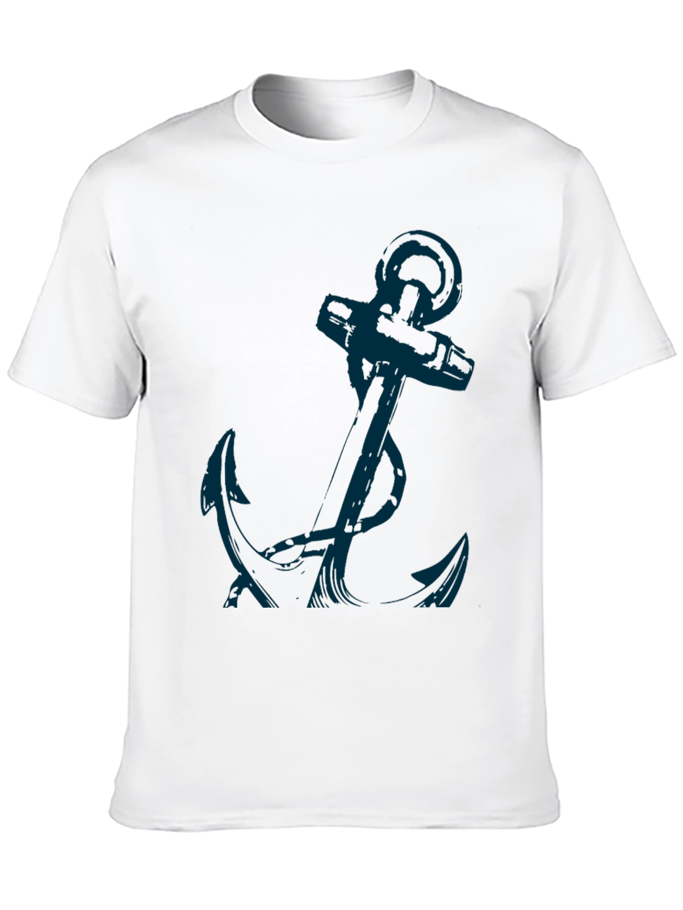 Anchor Graphic Tee - Mens Casual Black T-Shirt
