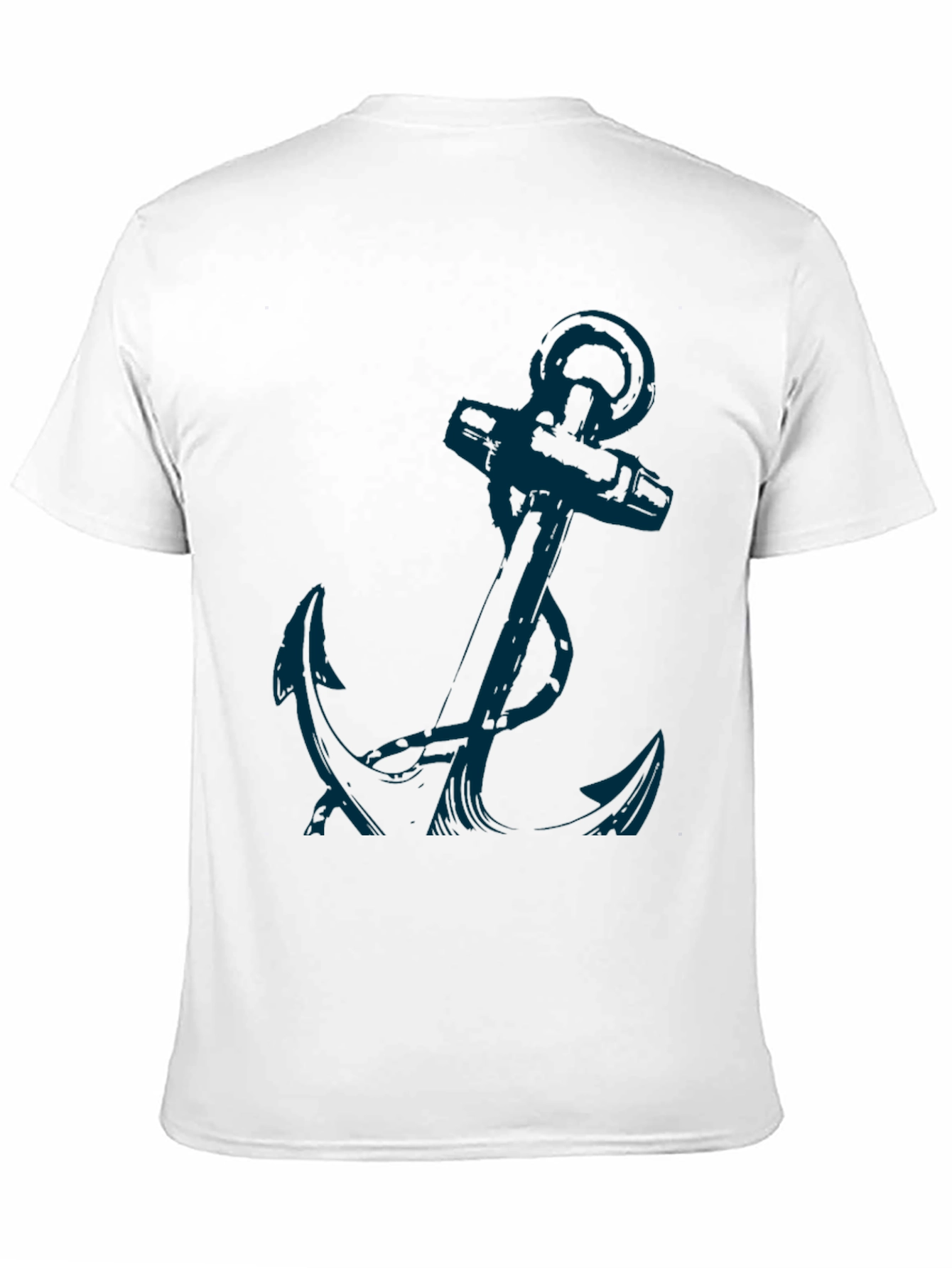 Anchor Graphic Tee - Mens Casual Black T-Shirt