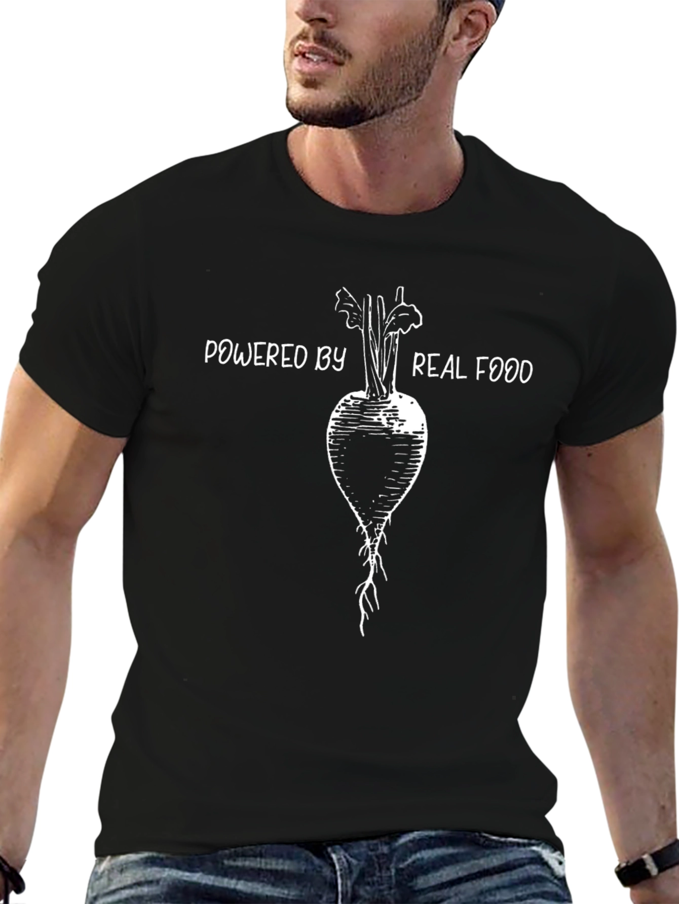 Powered by Real Food T-Shirt Vegan Tee