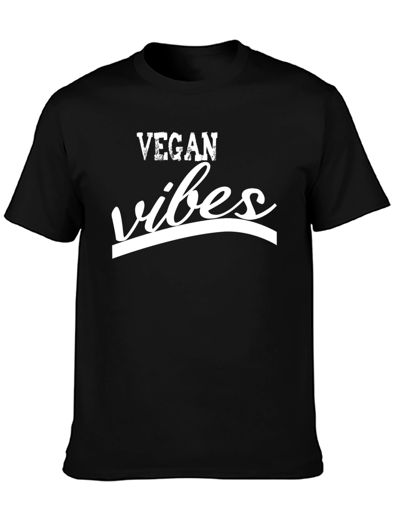 Vegan Vibes Black T-Shirt - Stylish & Comfortable