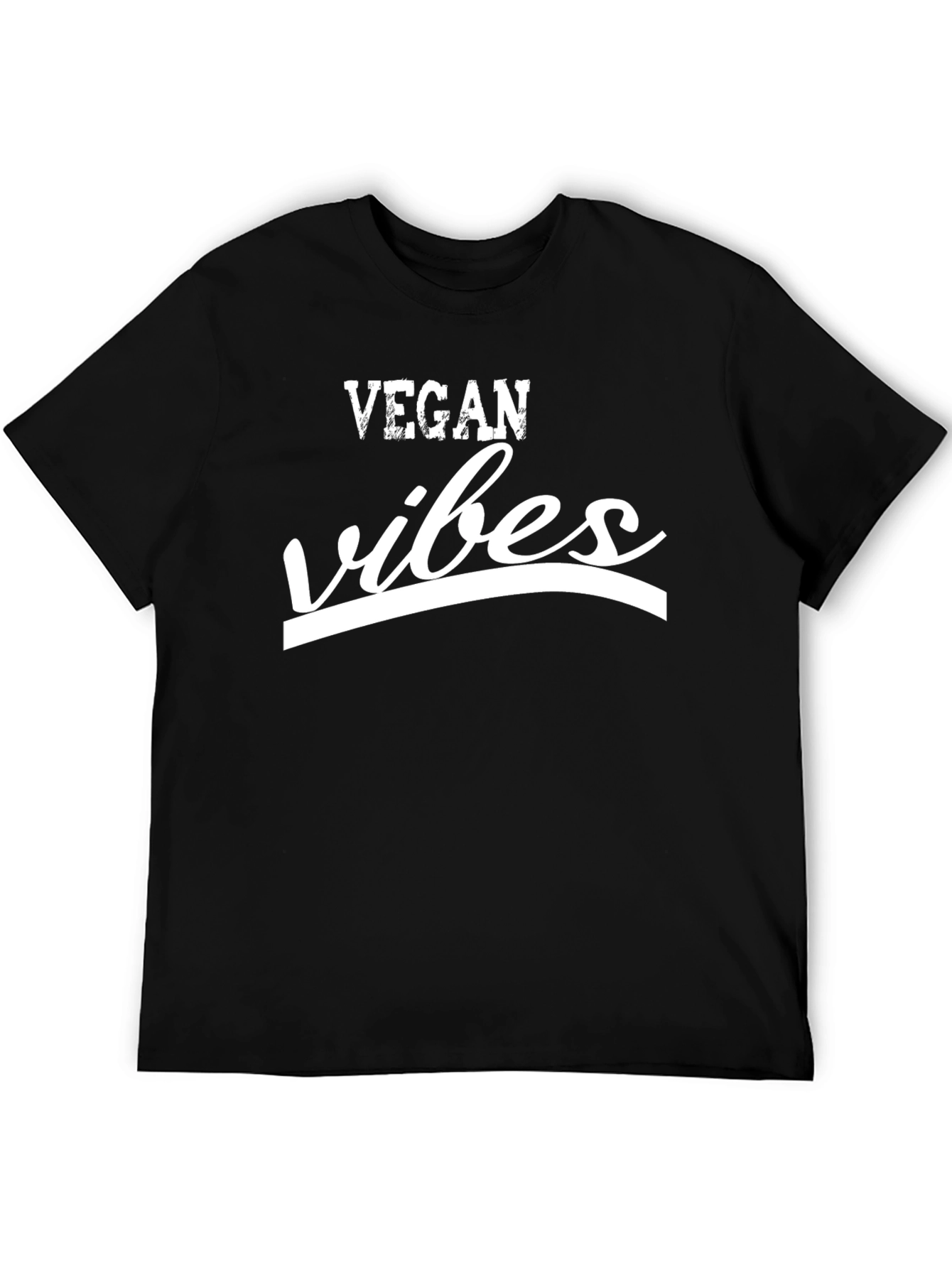 Vegan Vibes Black T-Shirt - Stylish & Comfortable
