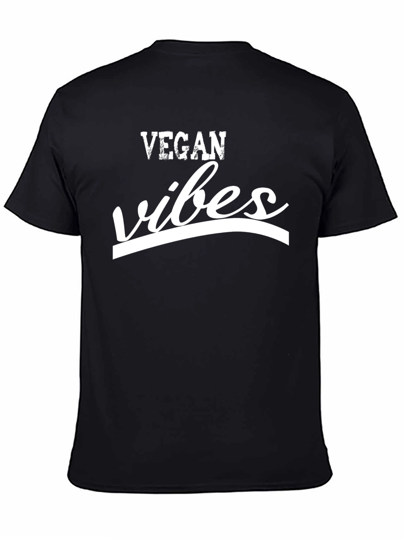 Vegan Vibes Black T-Shirt - Stylish & Comfortable