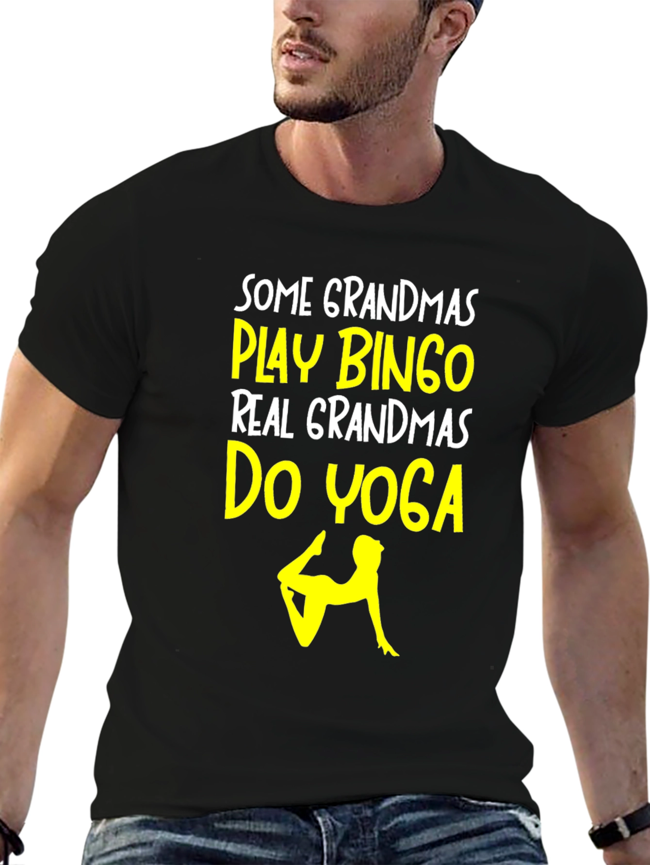Yoga Grandma T-Shirt - Play Bingo Do Yoga