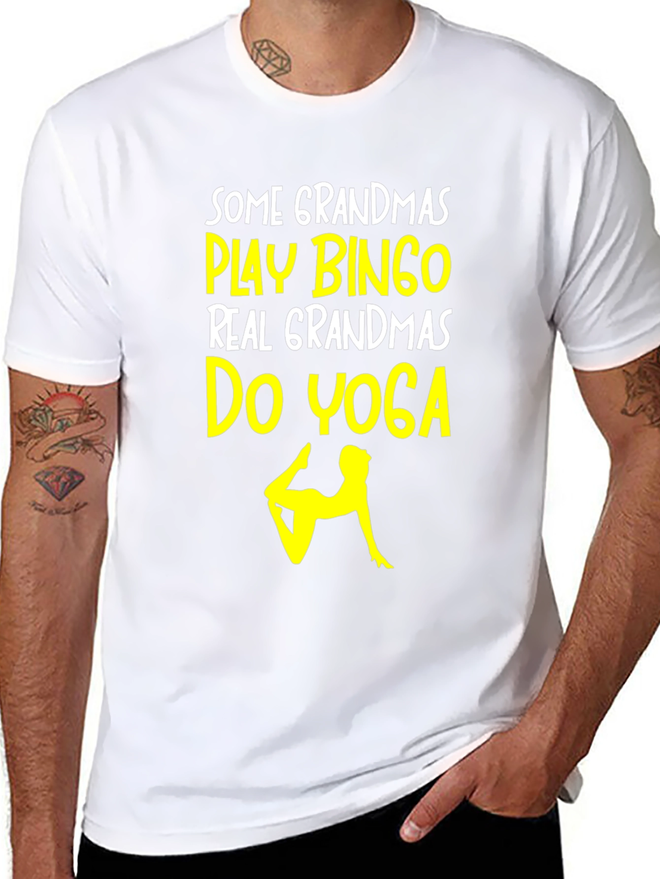 Yoga Grandma T-Shirt - Play Bingo Do Yoga
