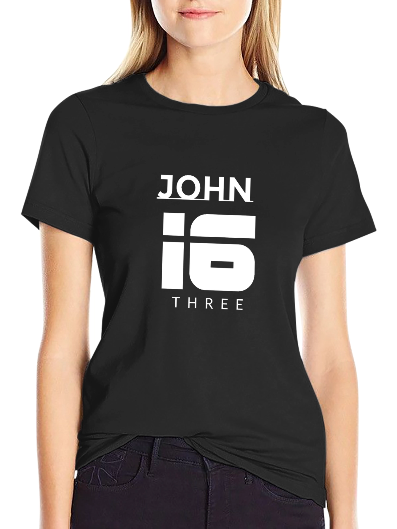 John 3:16 Graphic Tee - Black T-Shirt
