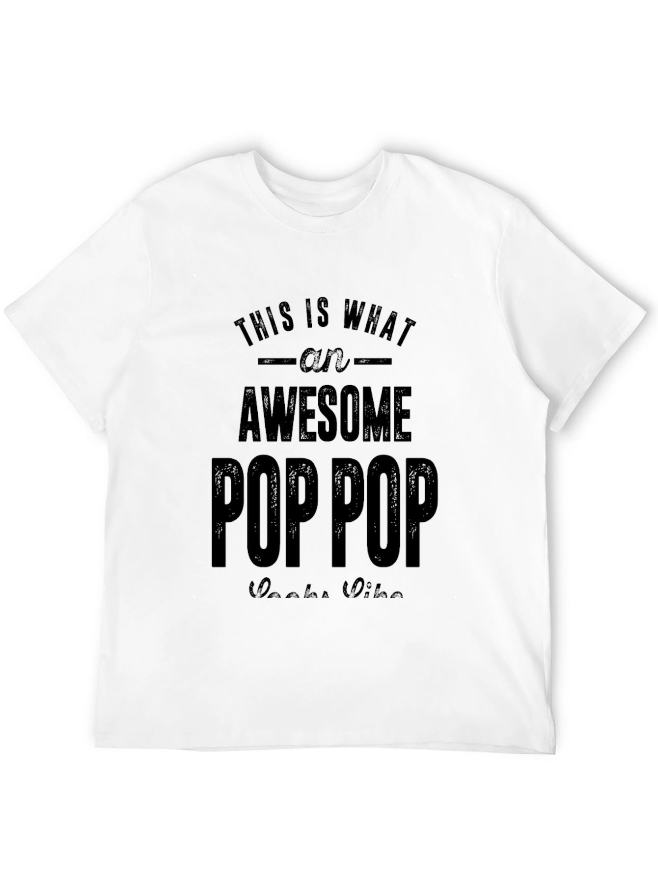 Awesome Pop Pop Black T-Shirt